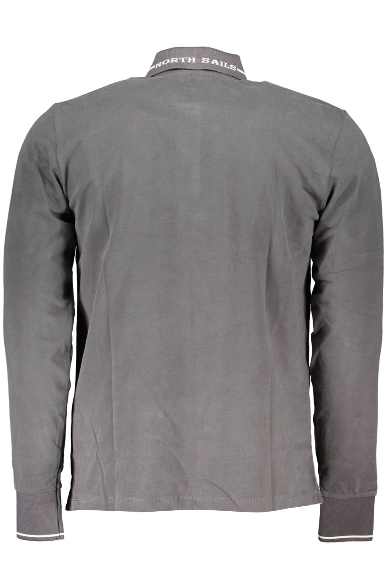 North Sails heren lange mouw polo grijs