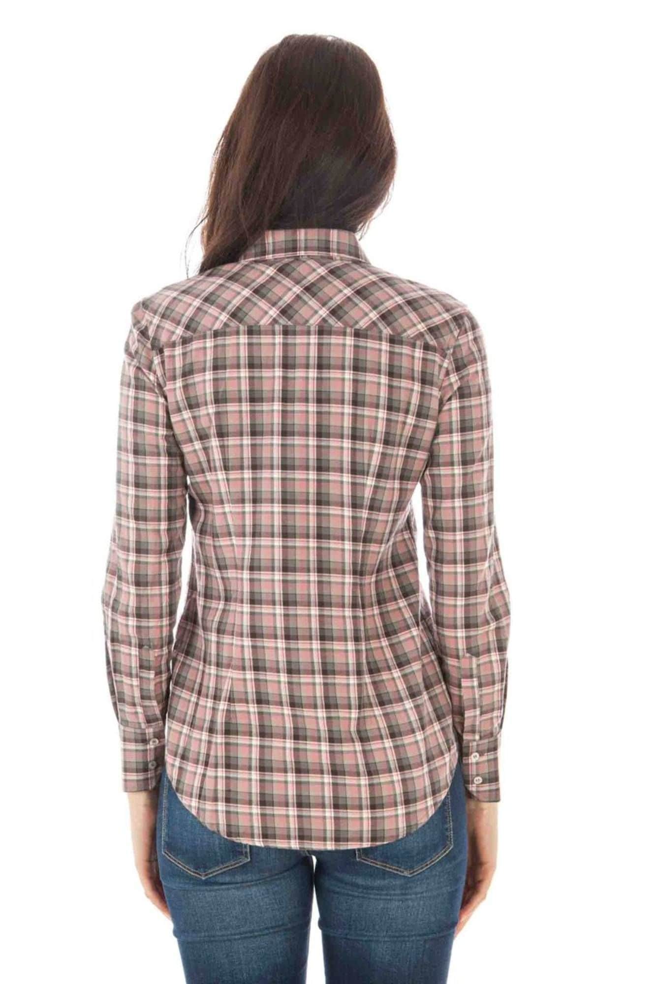 FRED PERRY DAMES LANGE MOUW SHIRT ROZE