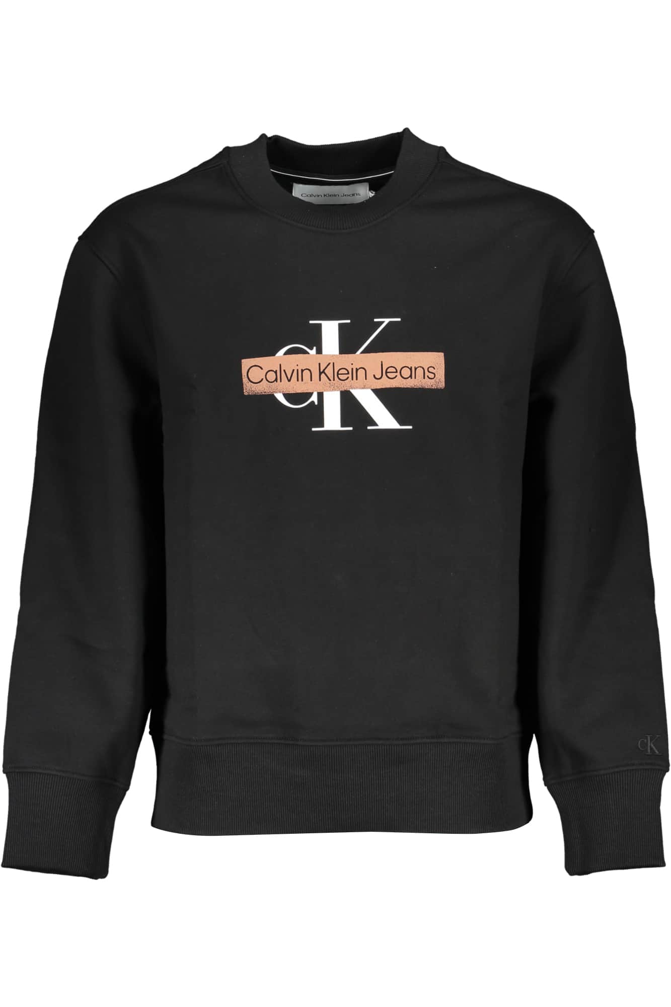 CALVIN KLEIN MEN'S BLACK ZIPLESS SWEATSHIRT