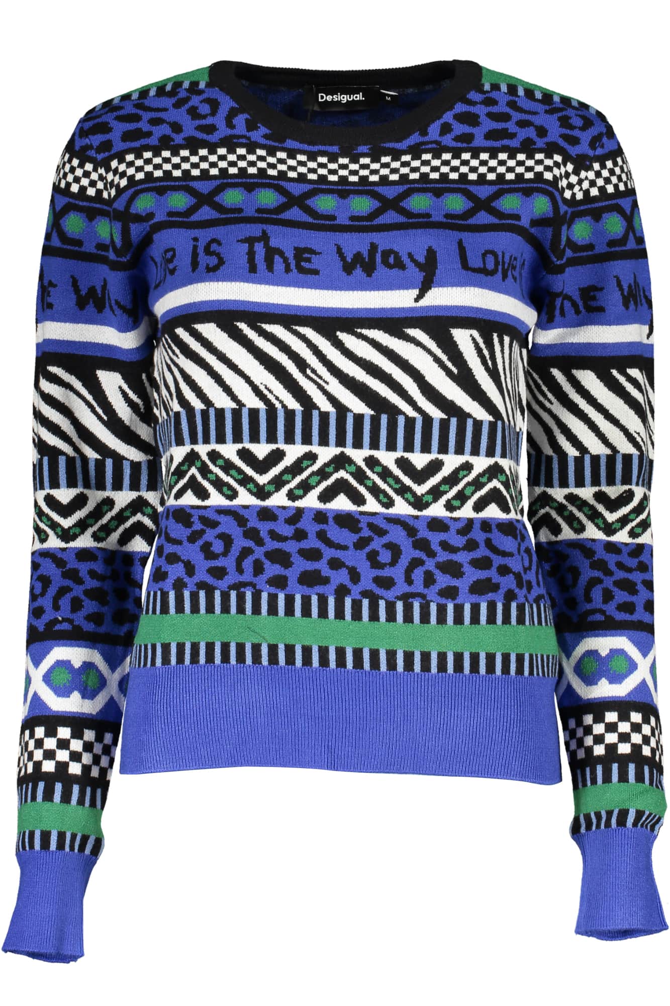DESIGUAL WOMEN'S BLUE SWEATER