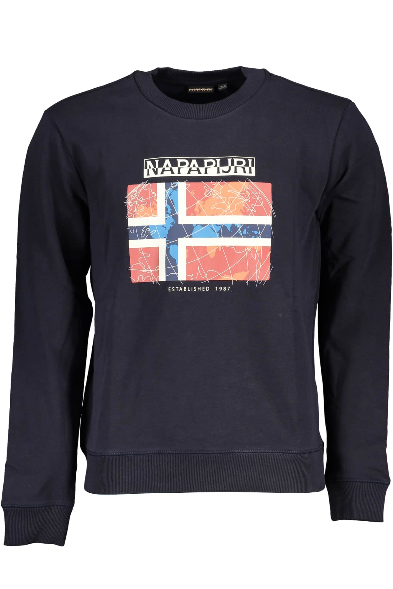 NAPAPIJRI MEN'S BLACK ZIPLESS SWEATSHIRT