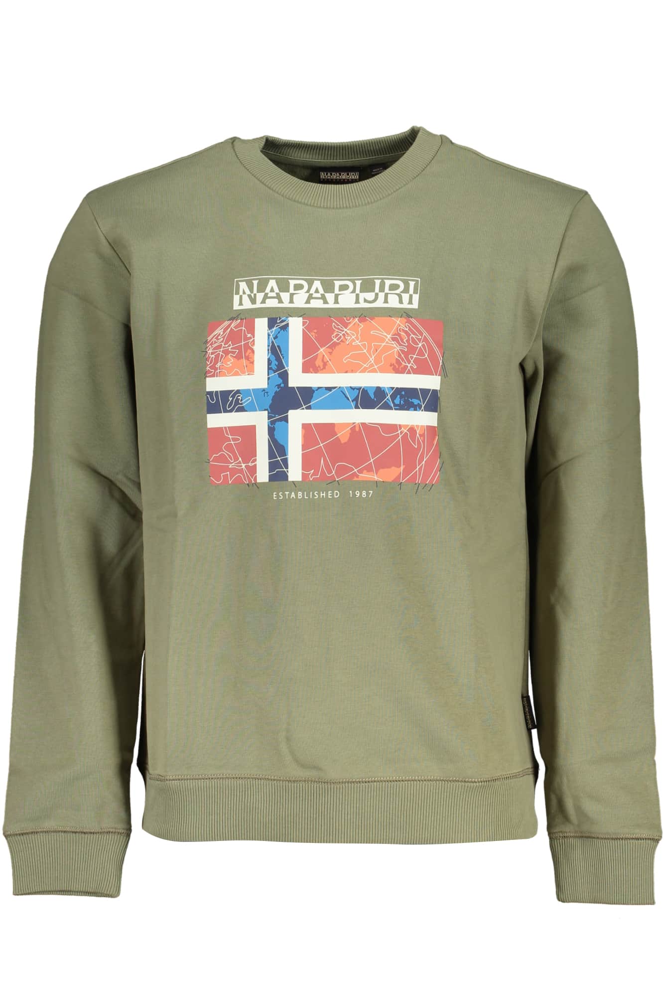 NAPAPIJRI MEN'S BLACK ZIPLESS SWEATSHIRT
