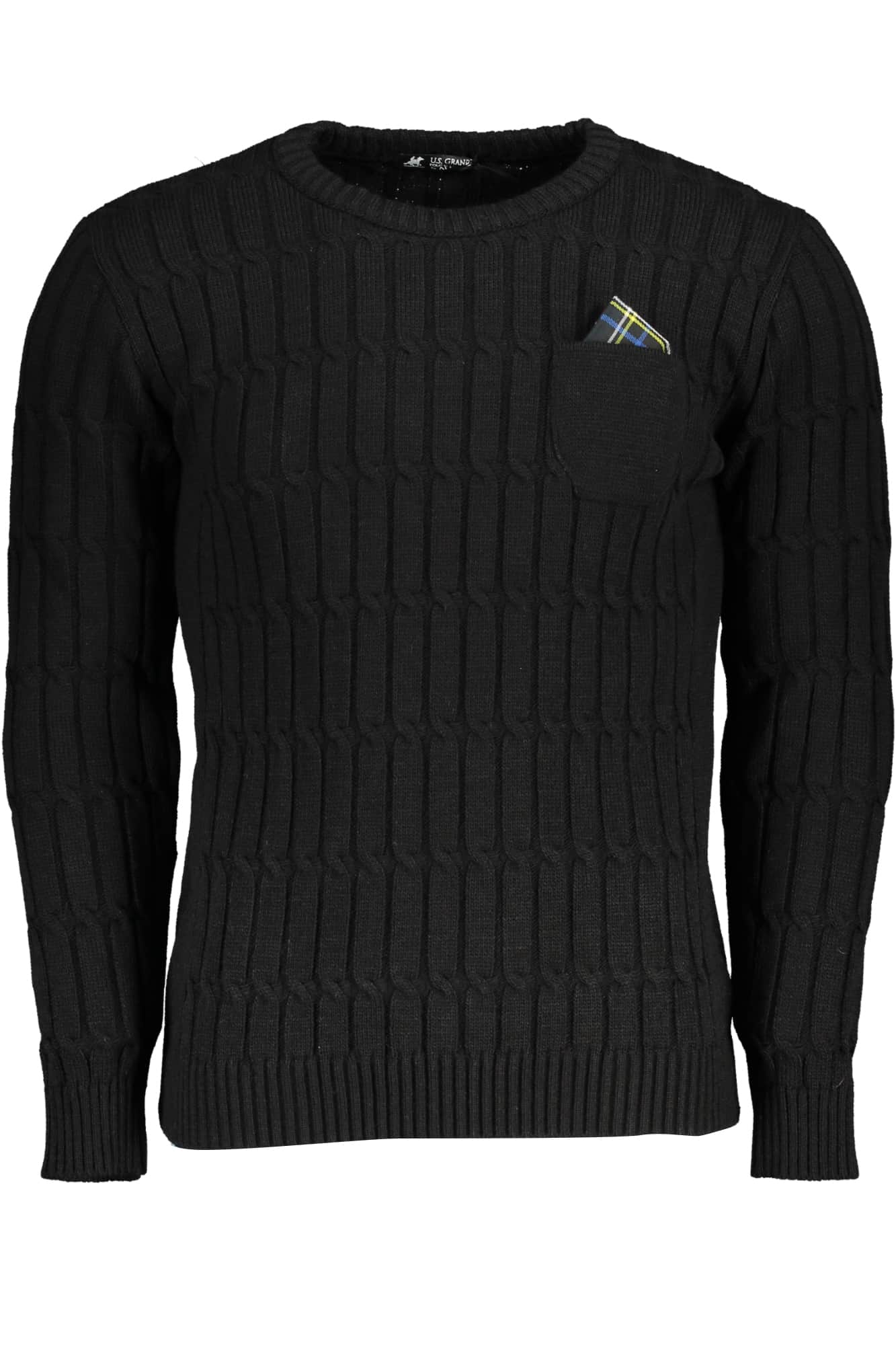 US GRAND MEN'S BLACK SWEATER