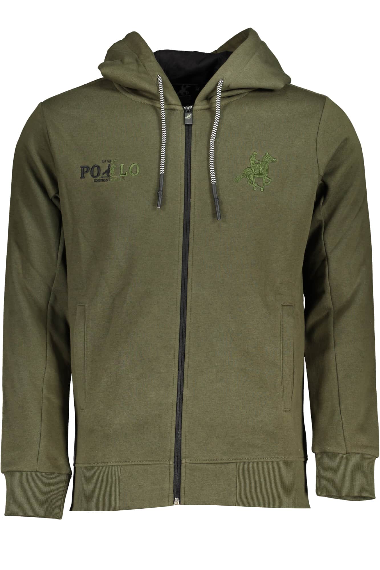 US GRAND MEN'S GREEN ZIP-UP SWEATSHIRT