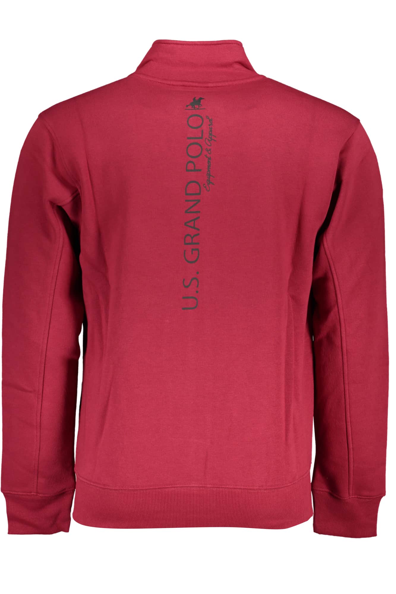 US GRAND MEN'S BLACK ZIP-UP SWEATSHIRT