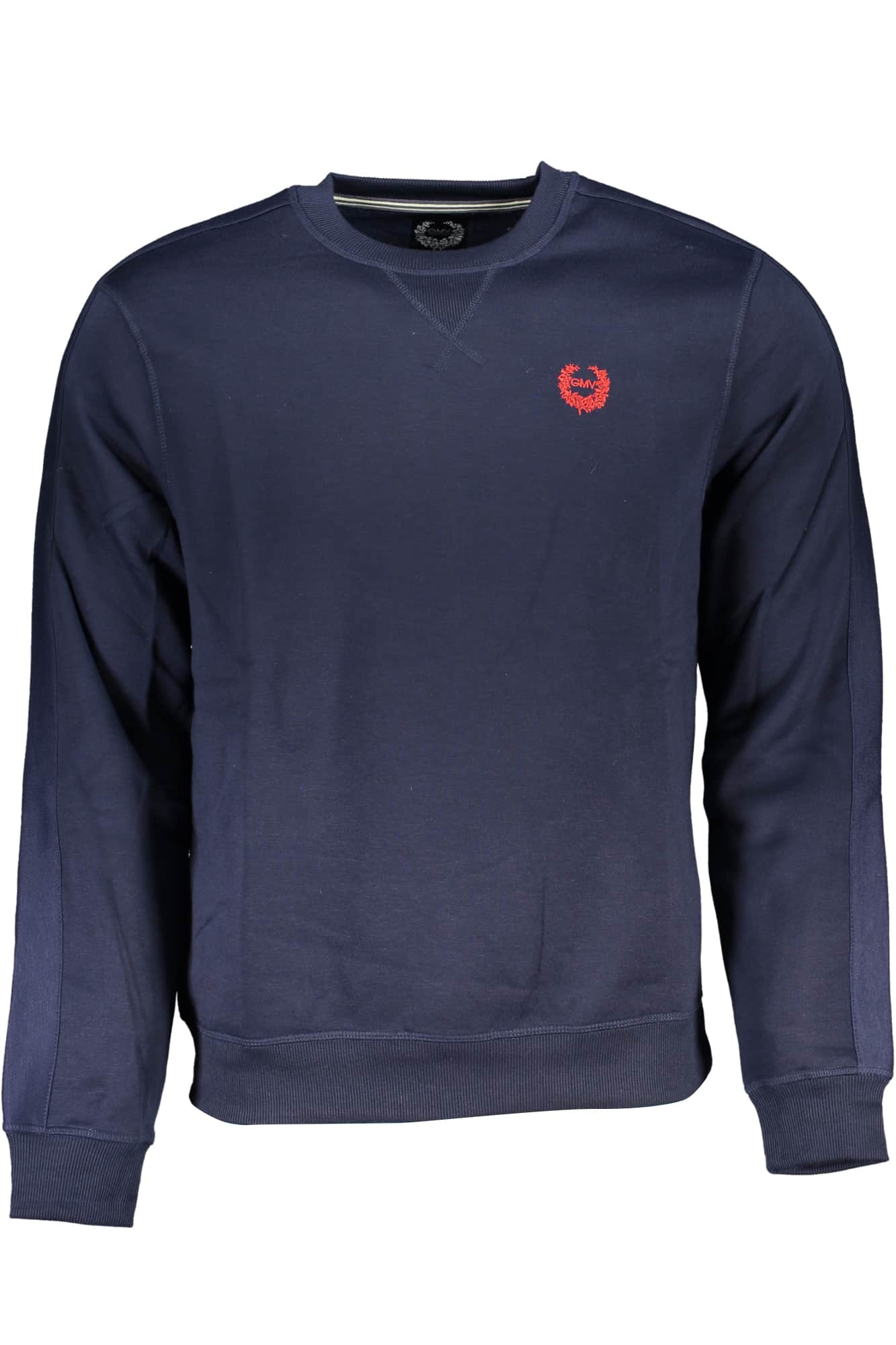 GIAN MARCO VENTURI BLACK MEN'S ZIPLESS SWEATSHIRT