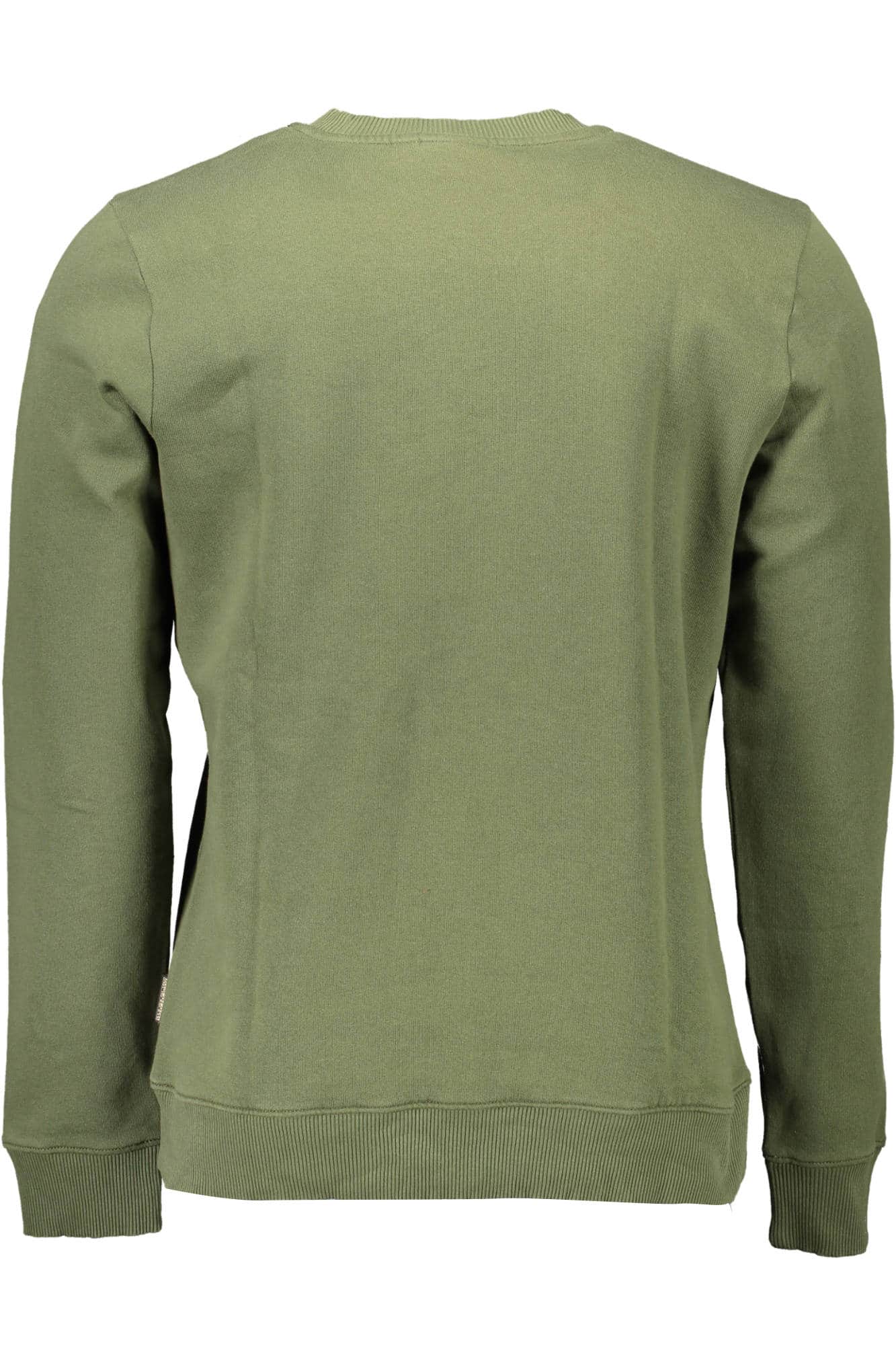 NAPAPIJRI GREEN MEN'S ZIPLESS SWEATSHIRT