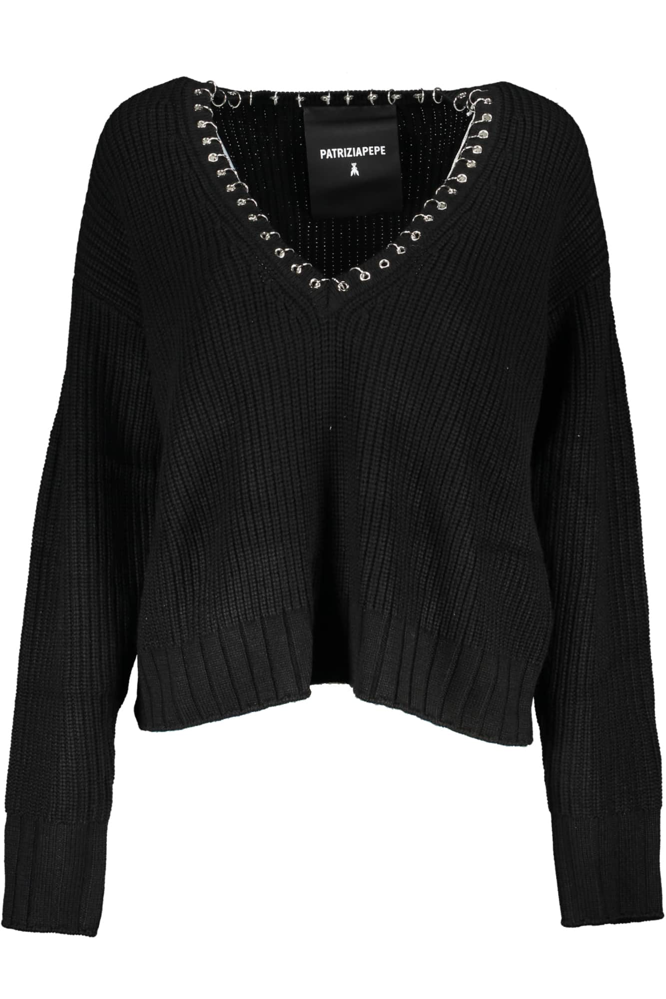 PATRIZIA PEPE DAMES ZWART SWEATER