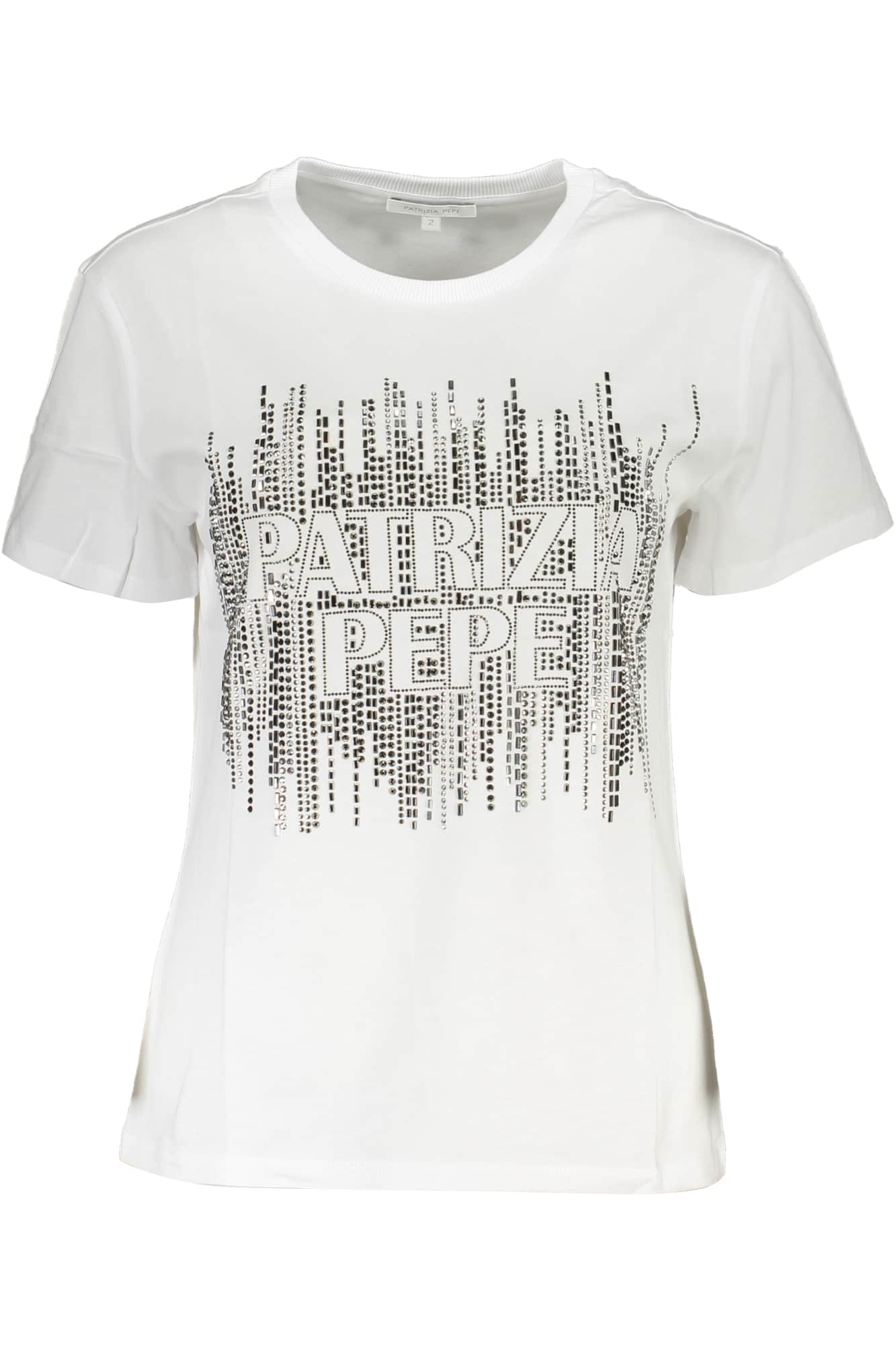 PATRIZIA PEPE DAMES KORTE MOUW T-SHIRT WIT
