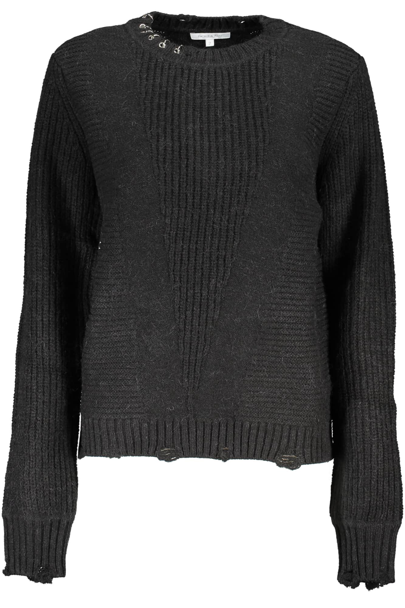 PATRIZIA PEPE DAMES ZWART SWEATER