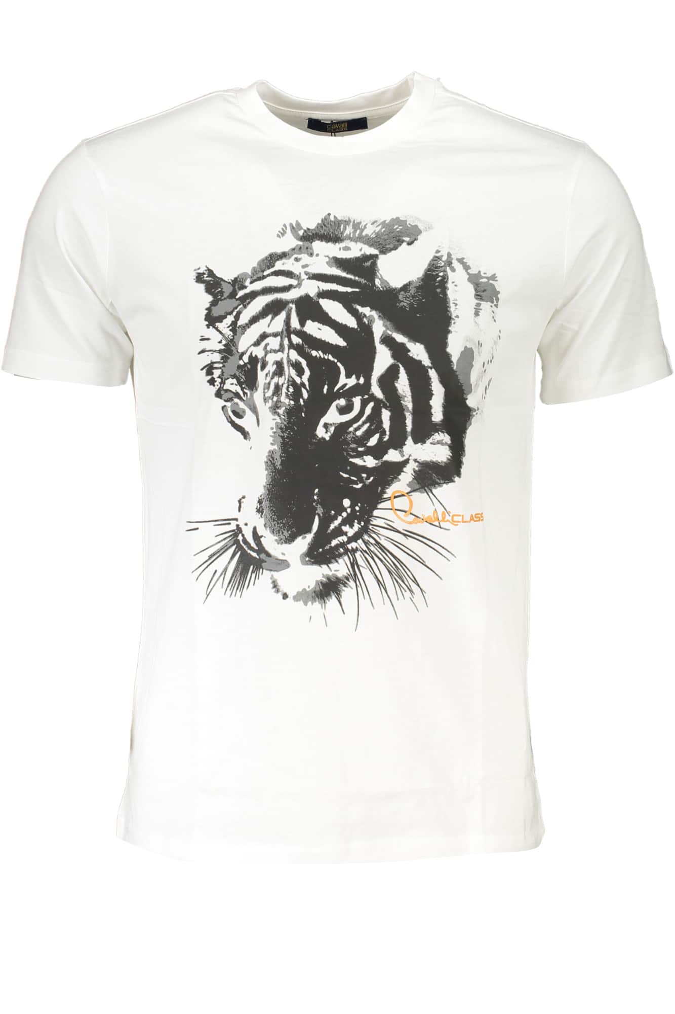 CAVALLI CLASS HEREN KORTE MOUW T-SHIRT WIT