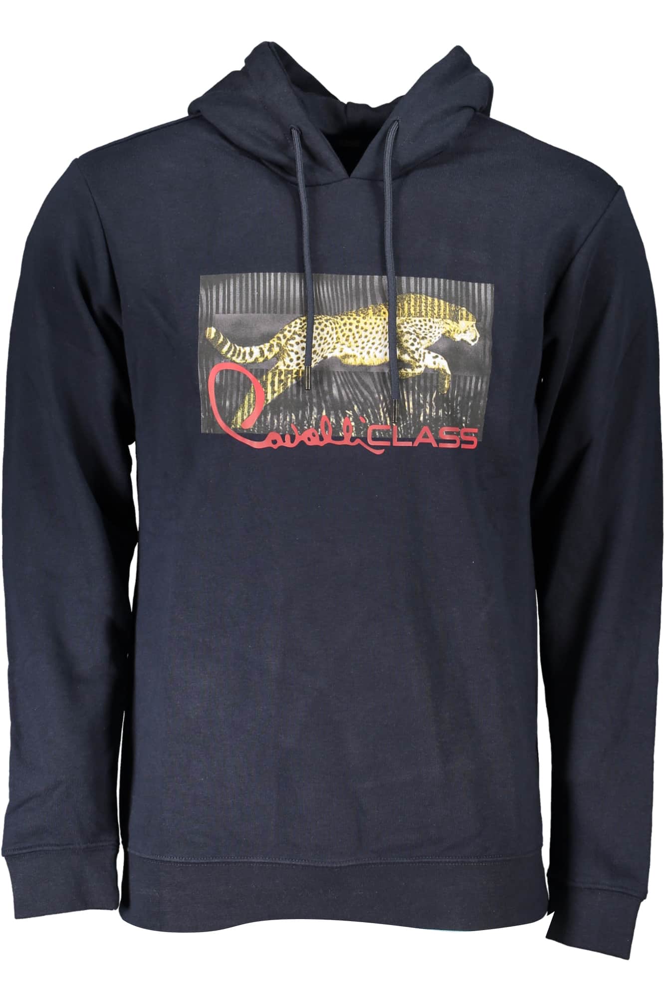 CAVALLI CLASS MEN'S BLUE ZIPLESS SWEATSHIRT