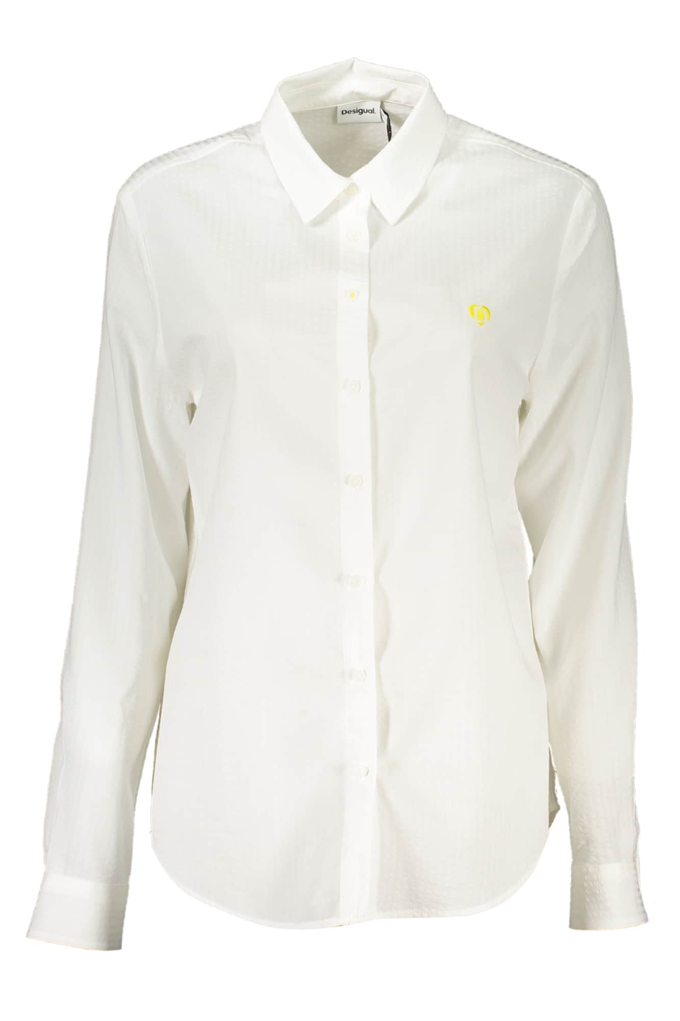 DESIGUAL WOMEN'S LONG SLEEVE SHIRT WHITE