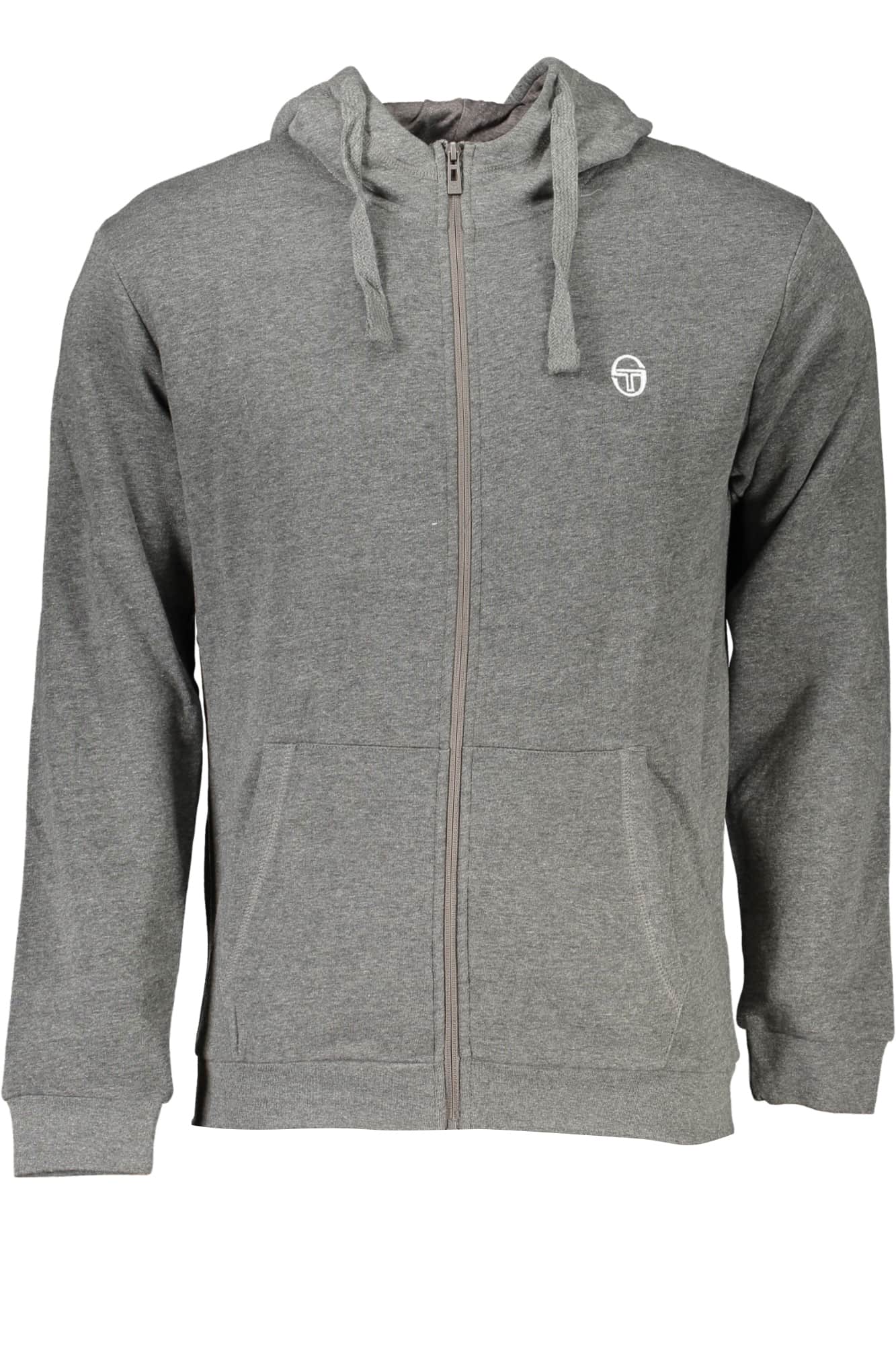 SERGIO TACCHINI HEREN GRIJS SWEATER MET RITS