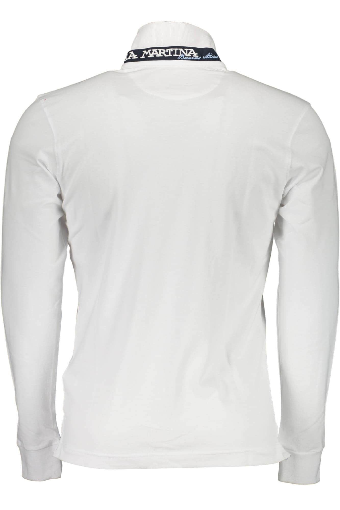 LA MARTINA MEN'S WHITE LONG SLEEVE POLO SHIRT
