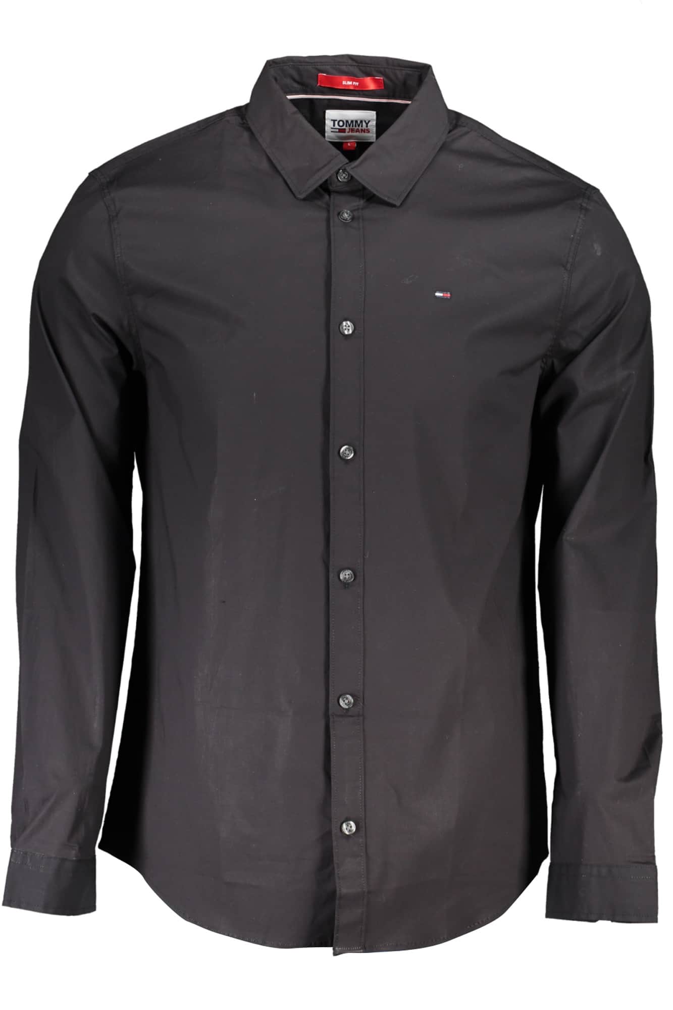 TOMMY HILFIGER MEN'S BLACK LONG SLEEVE SHIRT
