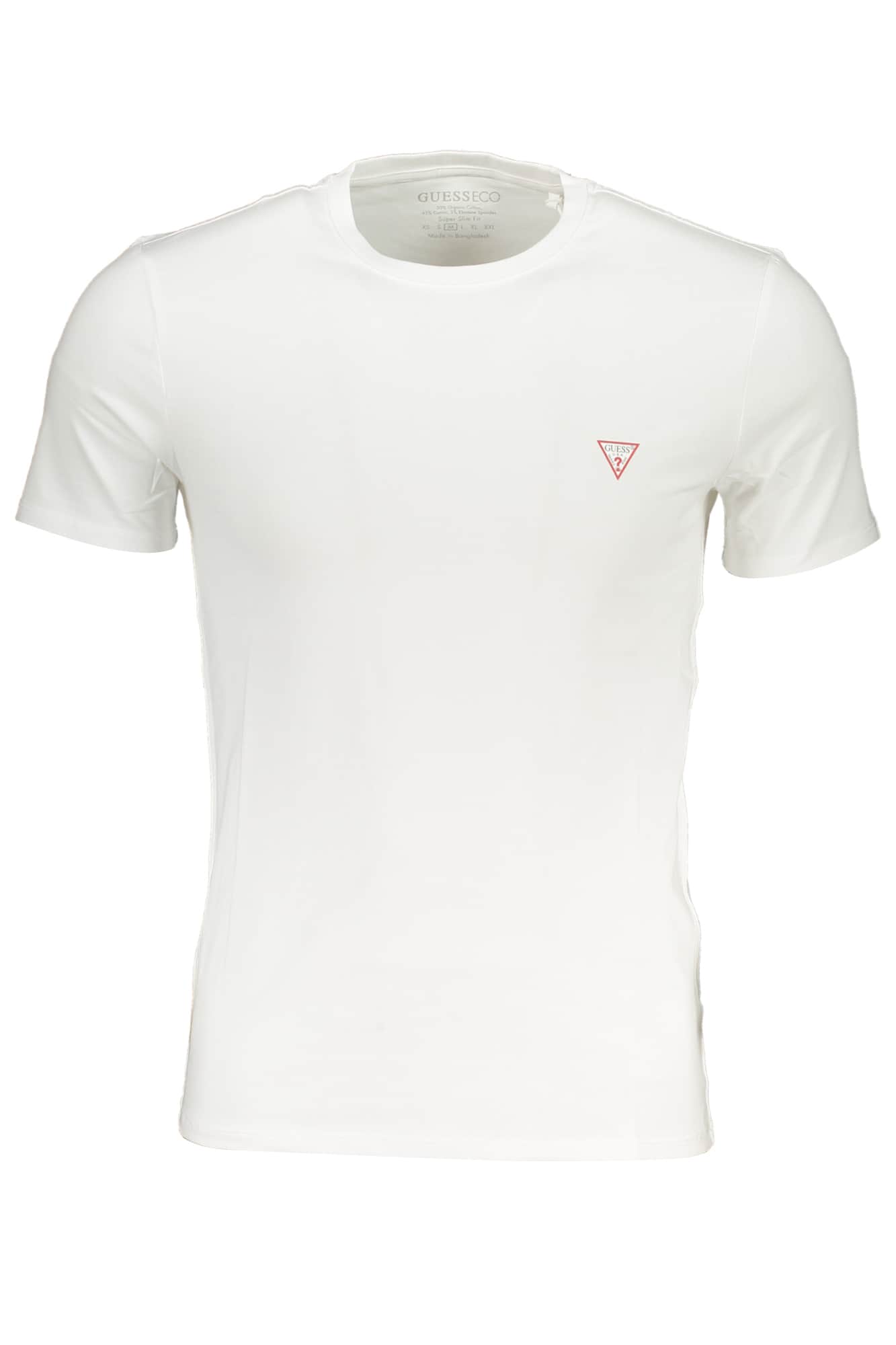 GUESS JEANS WHITE MEN'S SHORT SLEEVED T-SHIRT
