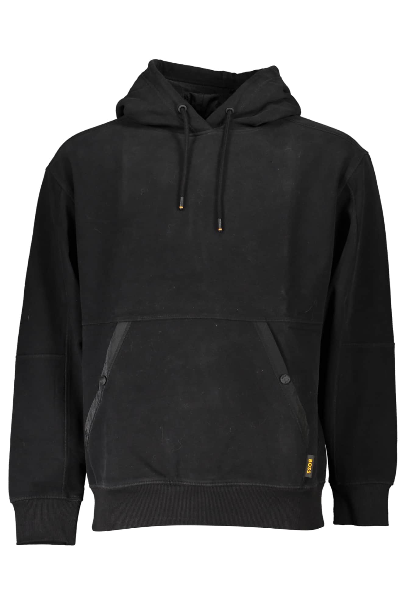 HUGO BOSS MEN'S BLACK ZIPLESS SWEATSHIRT