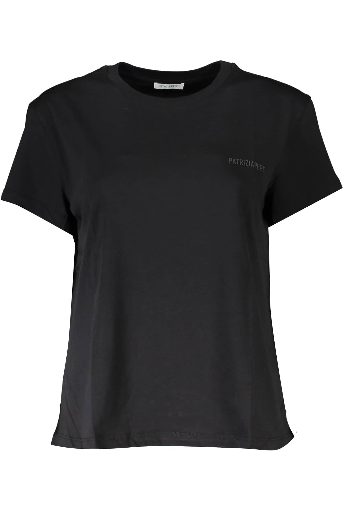 PATRIZIA PEPE DAMES KORTE MOUW T-SHIRT ZWART