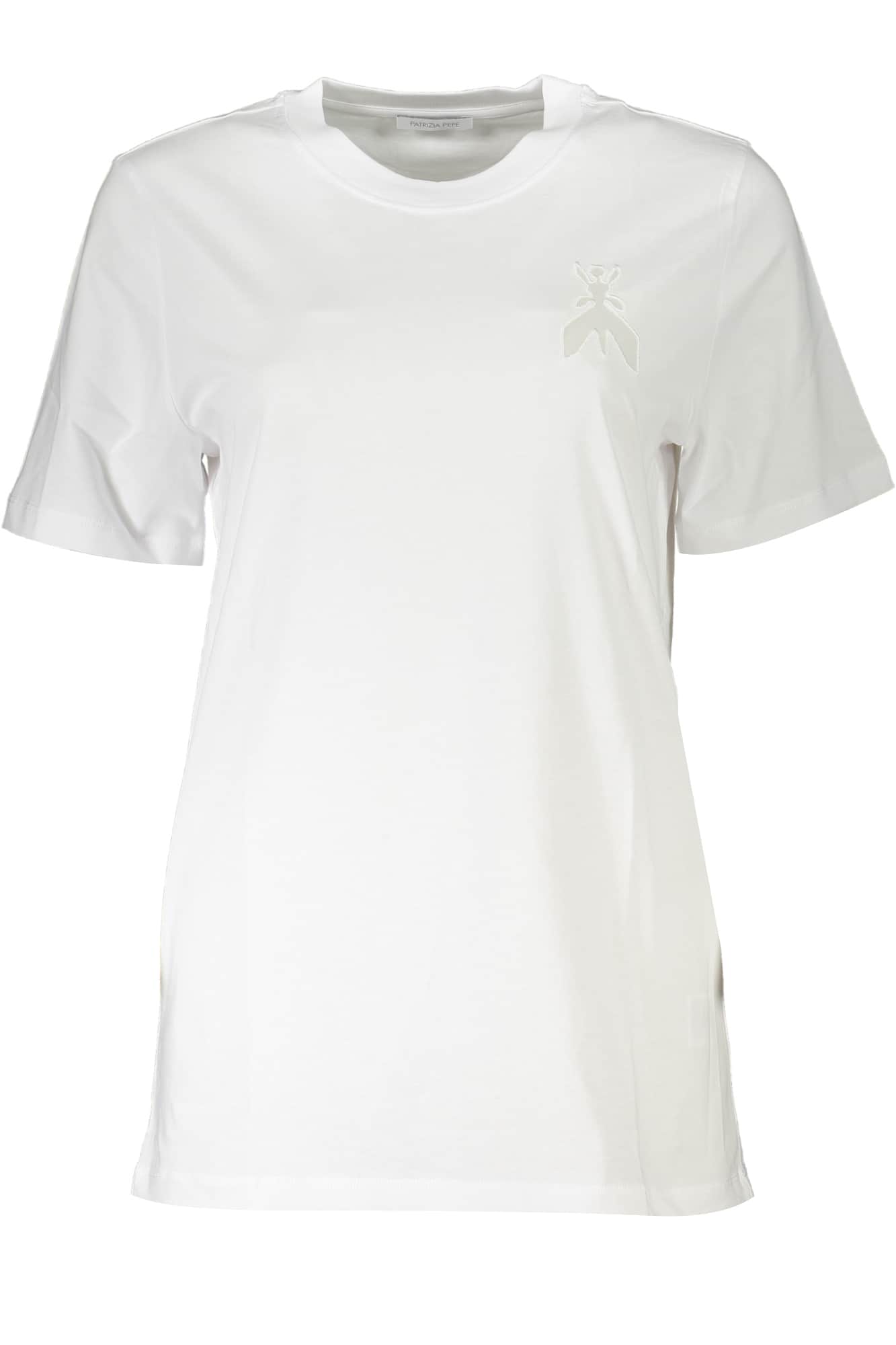 PATRIZIA PEPE DAMES KORTE MOUW T-SHIRT WIT