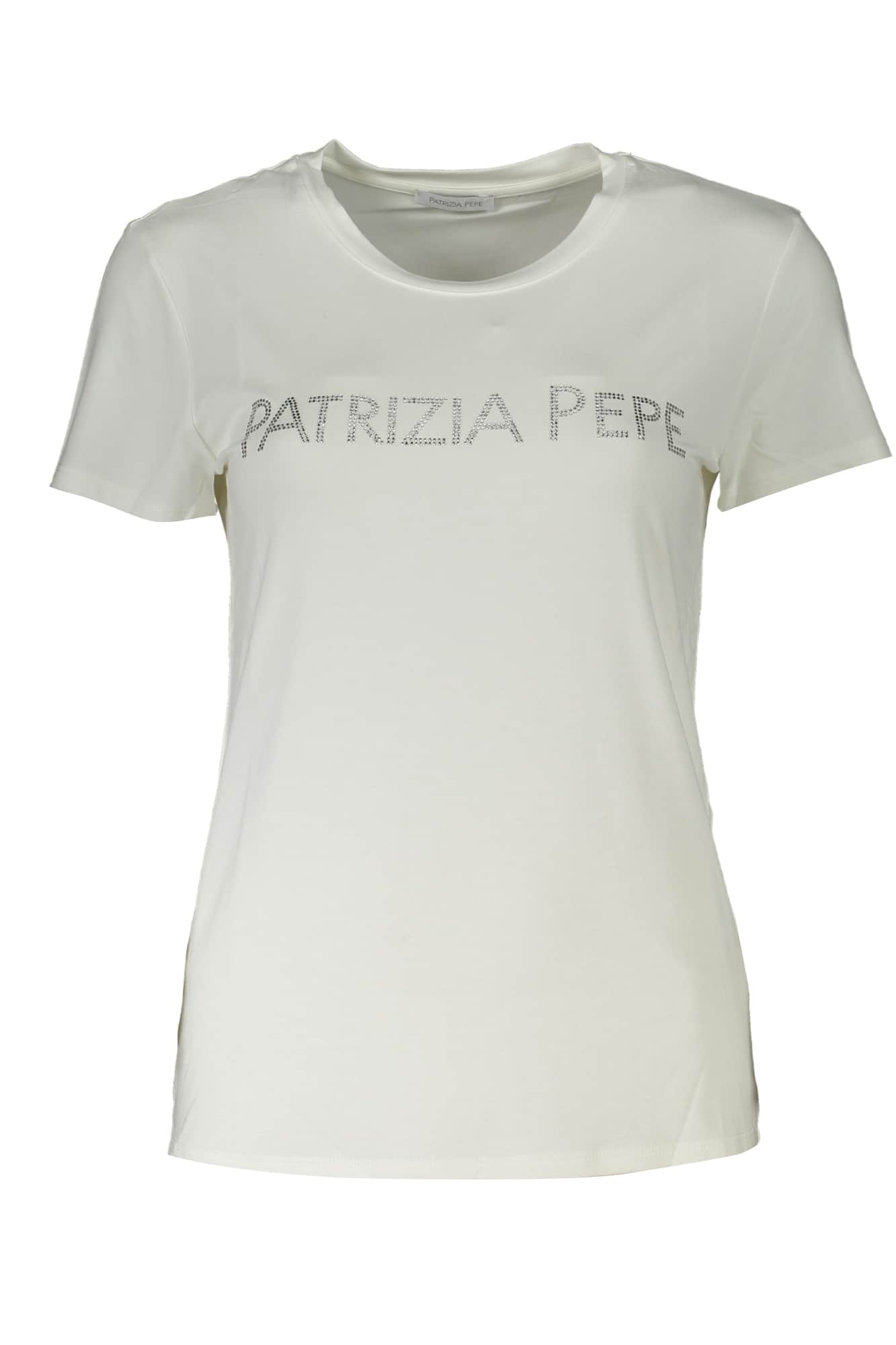 PATRIZIA PEPE DAMES KORTE MOUW T-SHIRT WIT