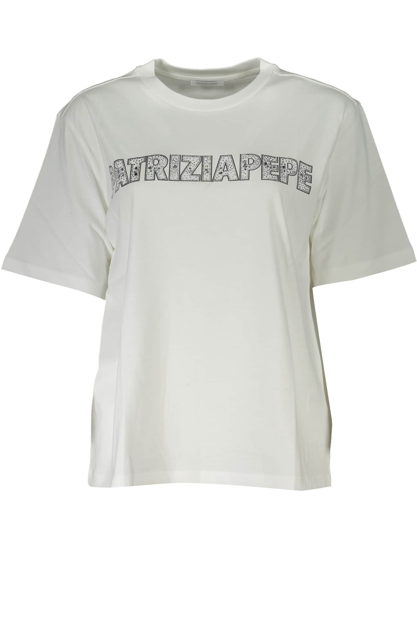 PATRIZIA PEPE DAMES KORTE MOUW T-SHIRT WIT