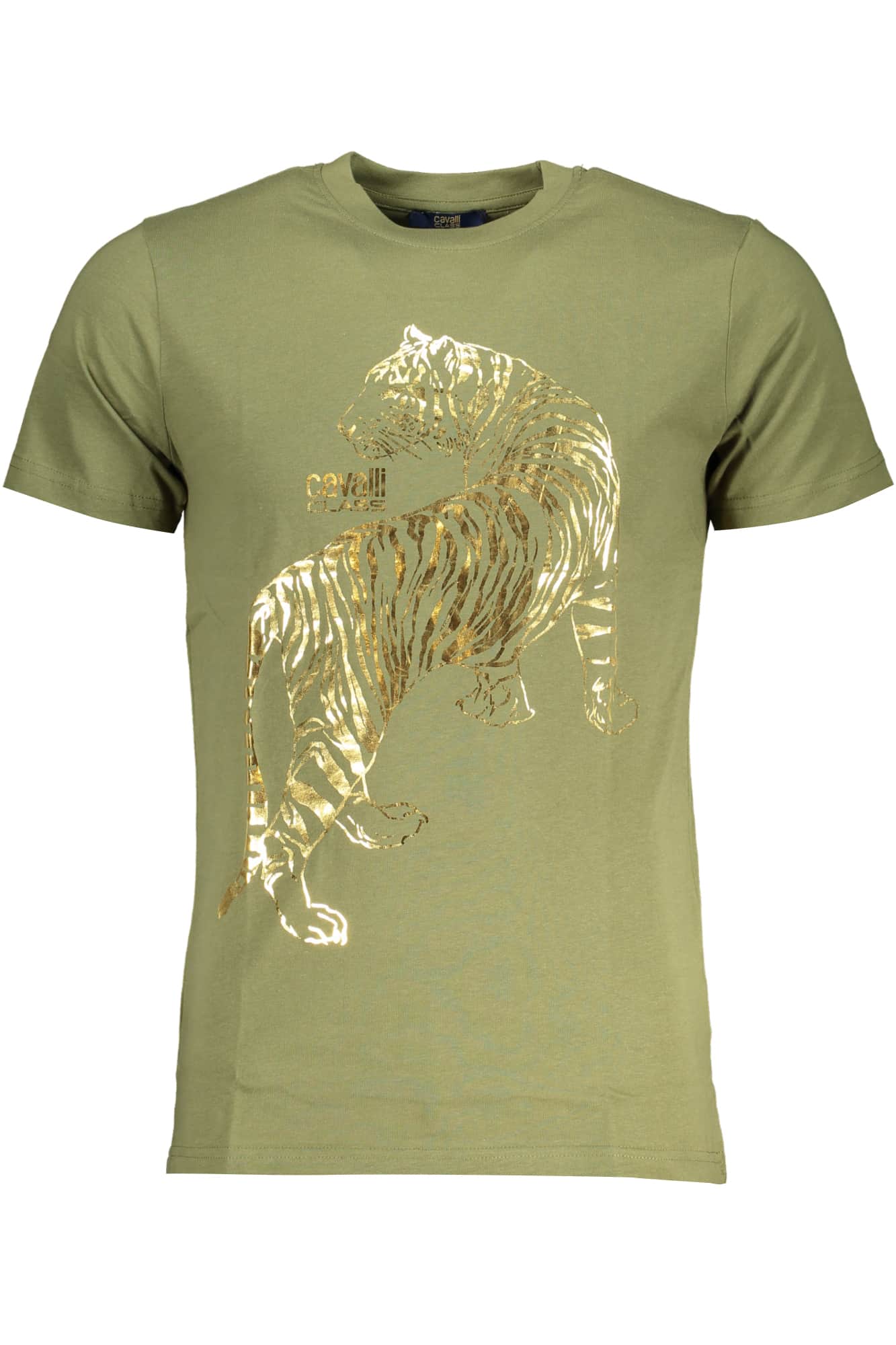 CAVALLI CLASS MEN'S SHORT SLEEVED T-SHIRT BEIGE