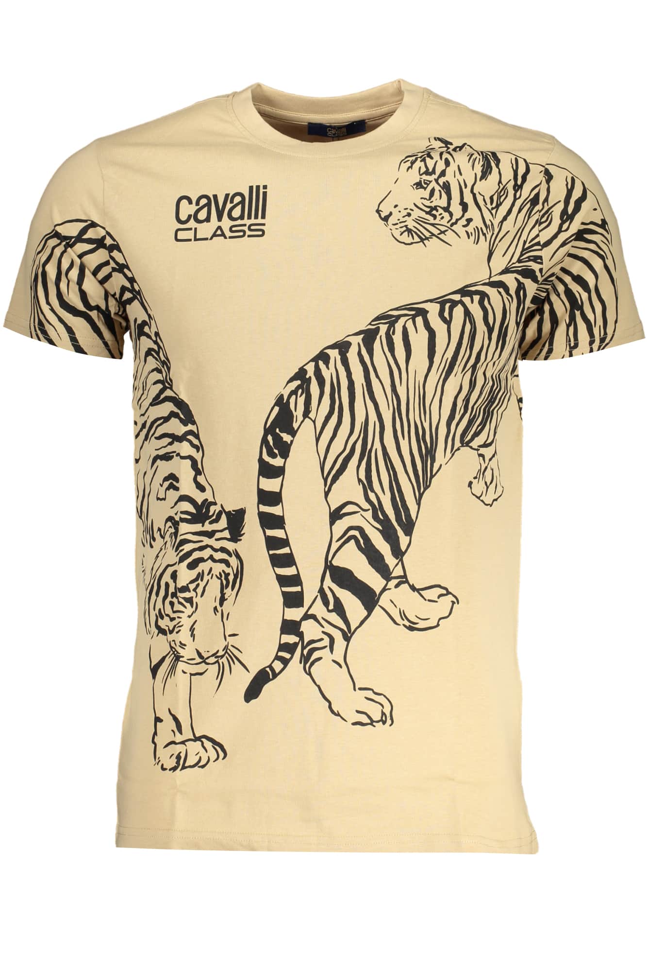 CAVALLI CLASS GREEN MEN'S SHORT SLEEVED T-SHIRT