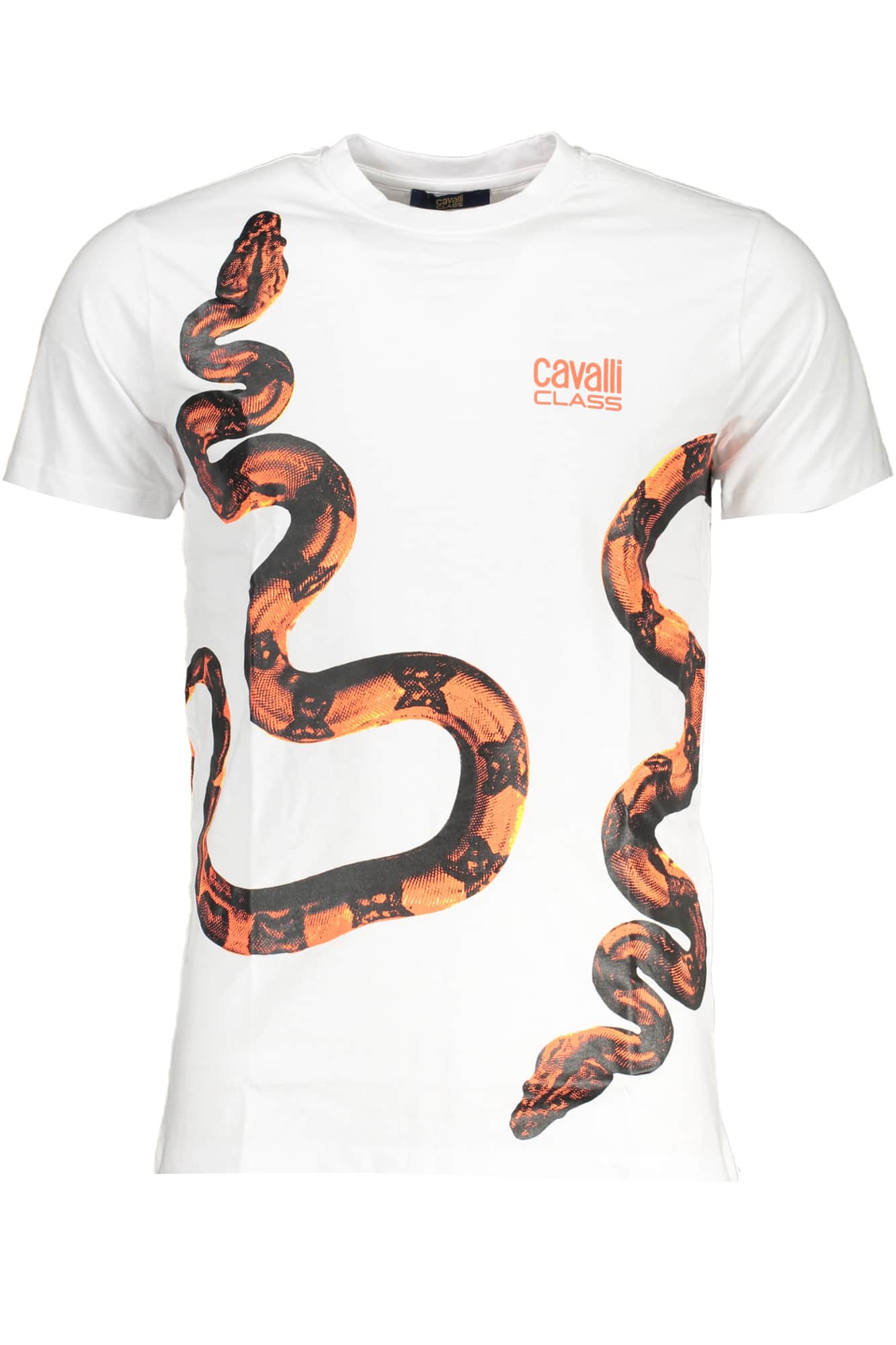 CAVALLI CLASS MEN'S SHORT SLEEVED T-SHIRT BLUE