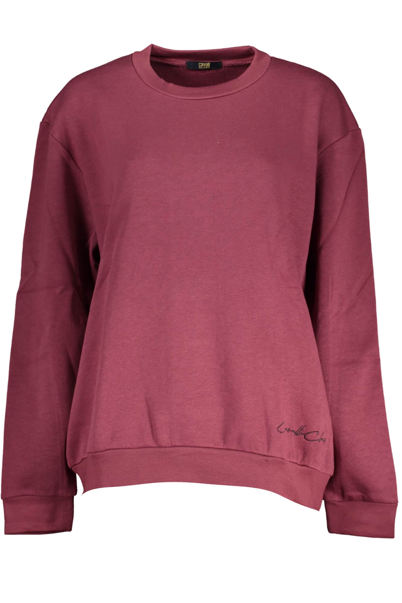 CAVALLI CLASS WOMEN'S PINK SWEATSHIRT WITHOUT ZIP