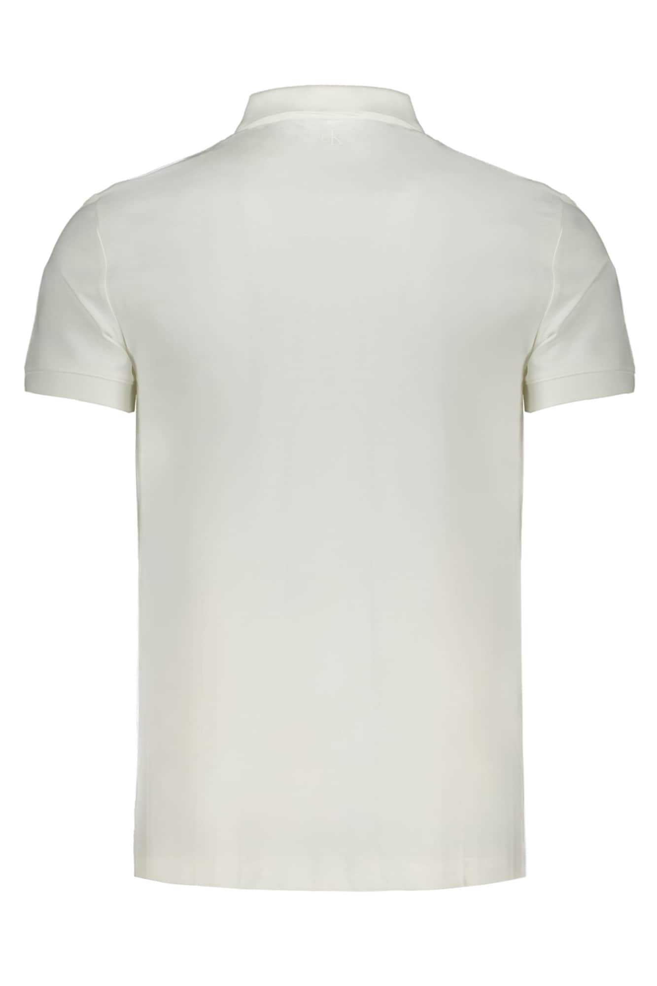 CALVIN KLEIN MEN'S WHITE SHORT SLEEVE POLO SHIRT