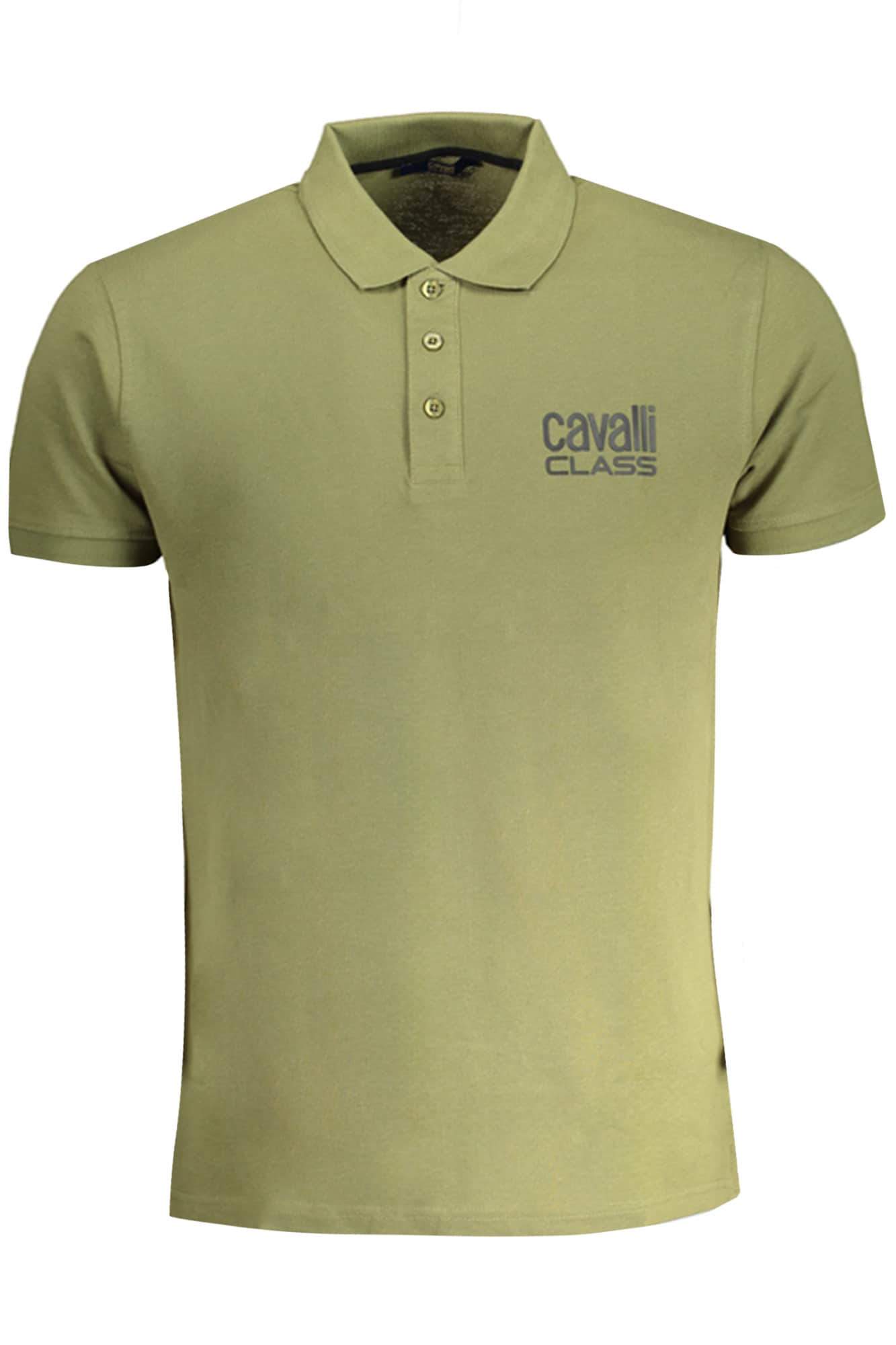 CAVALLI CLASS MEN'S SHORT SLEEVED POLO SHIRT BLACK