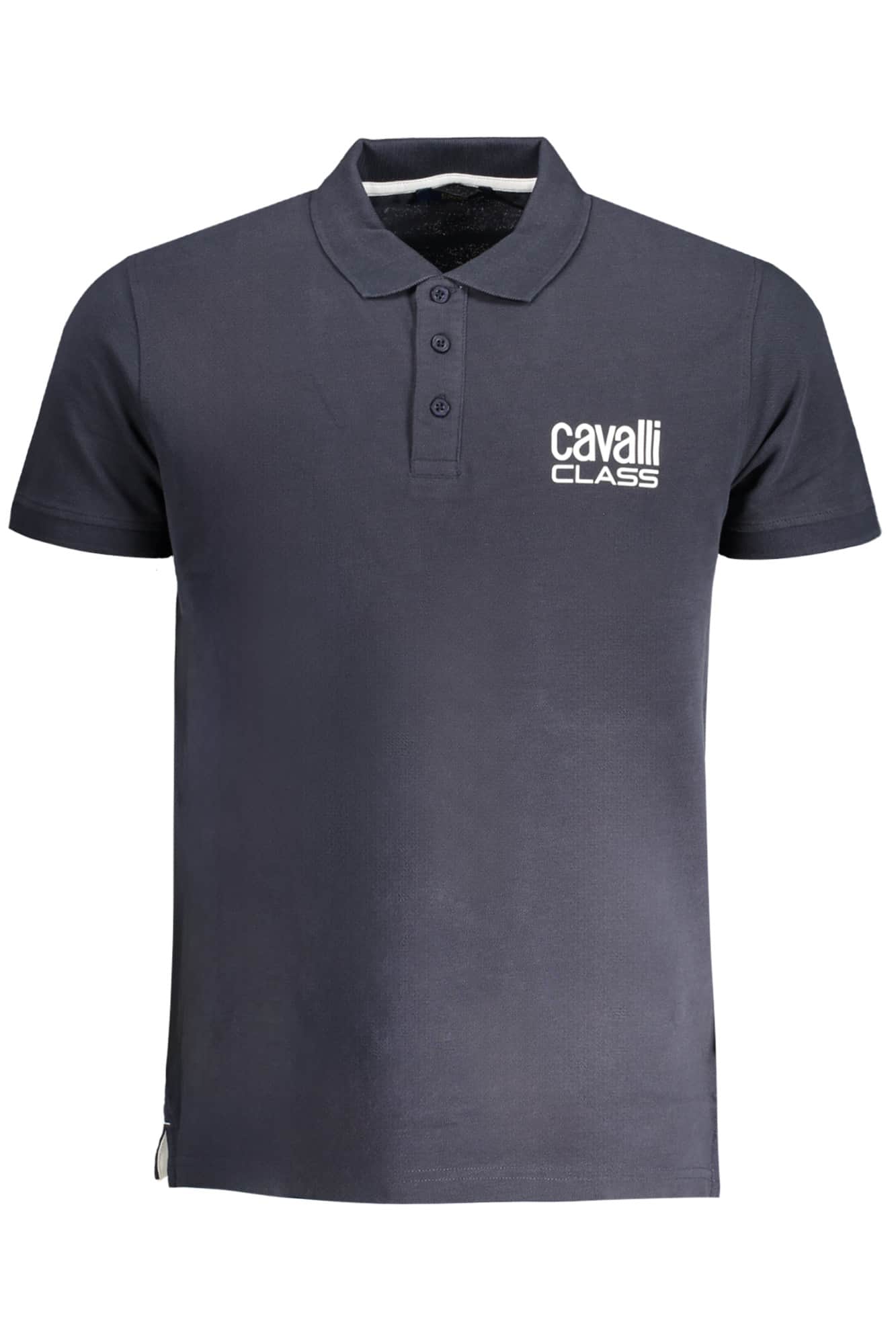 CAVALLI CLASS MEN'S SHORT SLEEVED POLO SHIRT BLACK