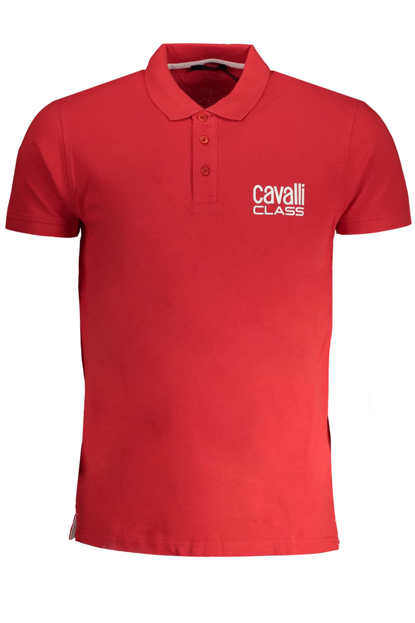 CAVALLI CLASS MEN'S SHORT SLEEVED POLO SHIRT BLACK