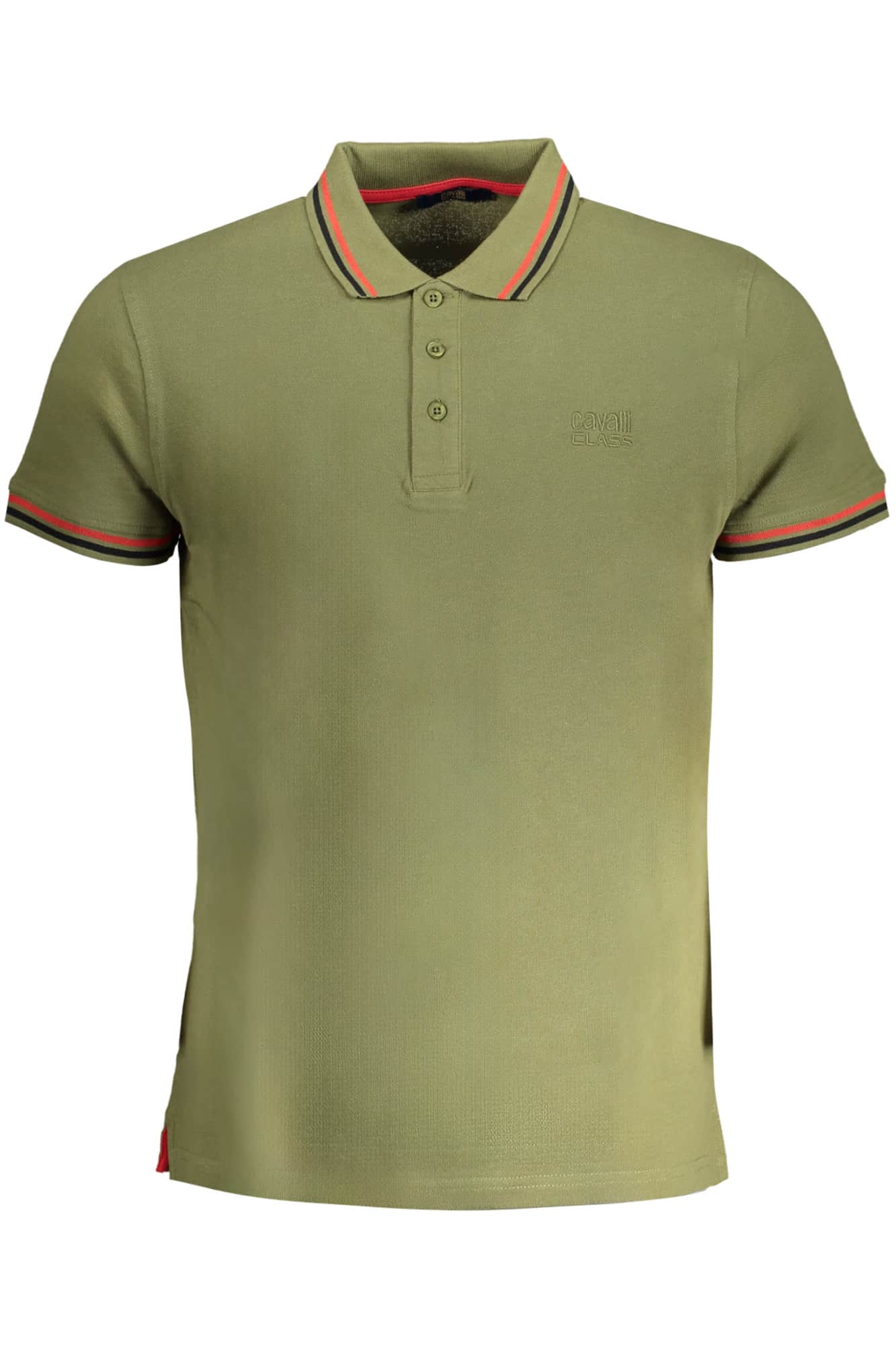 CAVALLI CLASS MEN'S SHORT SLEEVED POLO SHIRT BLACK