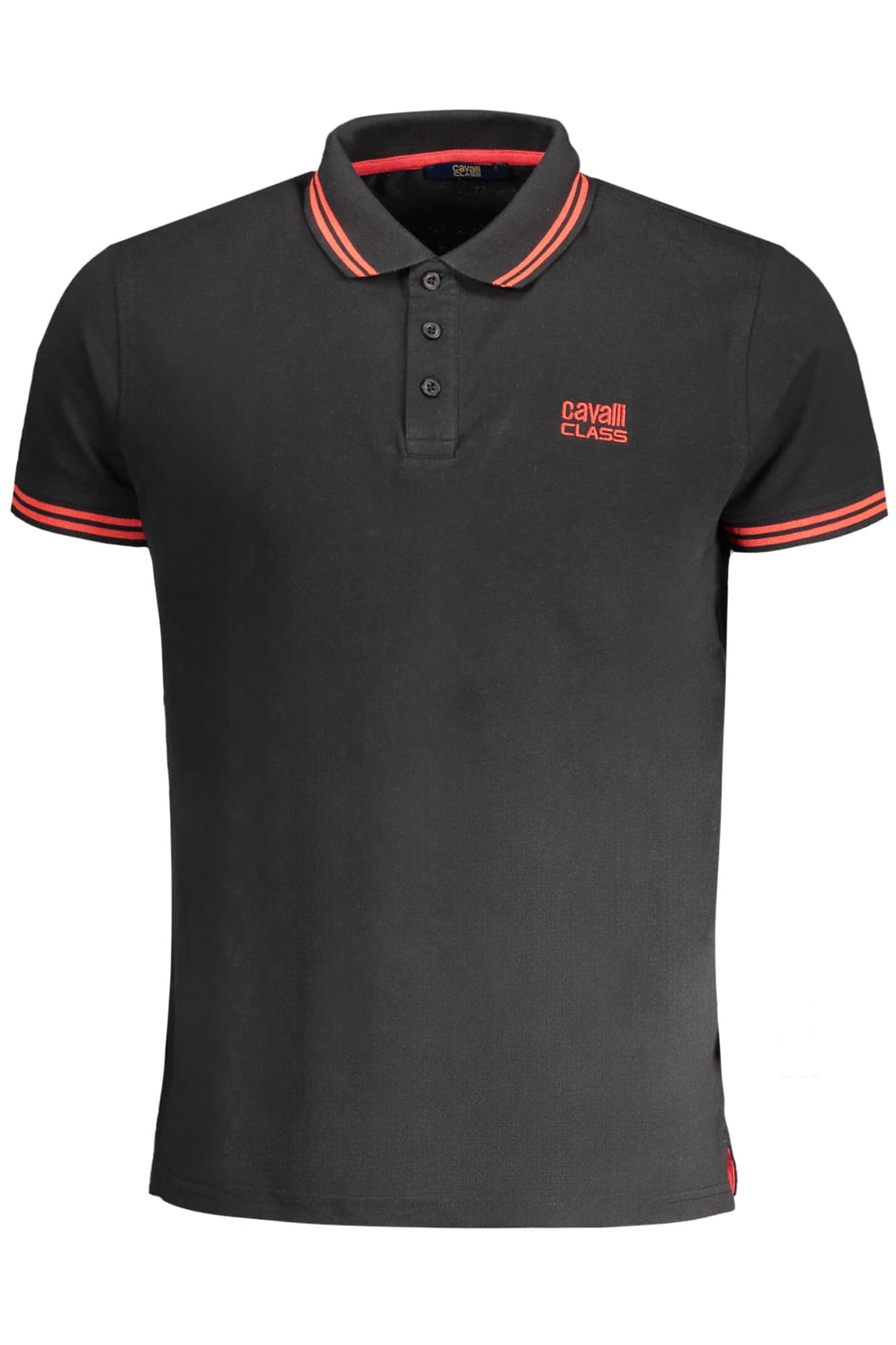 CAVALLI CLASS MEN'S WHITE SHORT SLEEVED POLO SHIRT