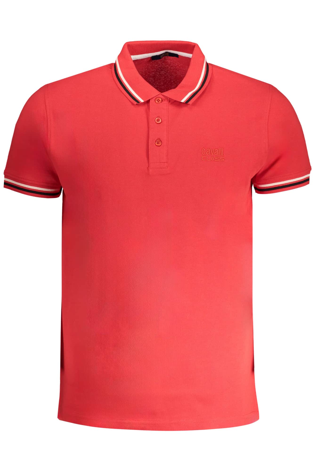 CAVALLI CLASS MEN'S SHORT SLEEVED POLO SHIRT BLACK