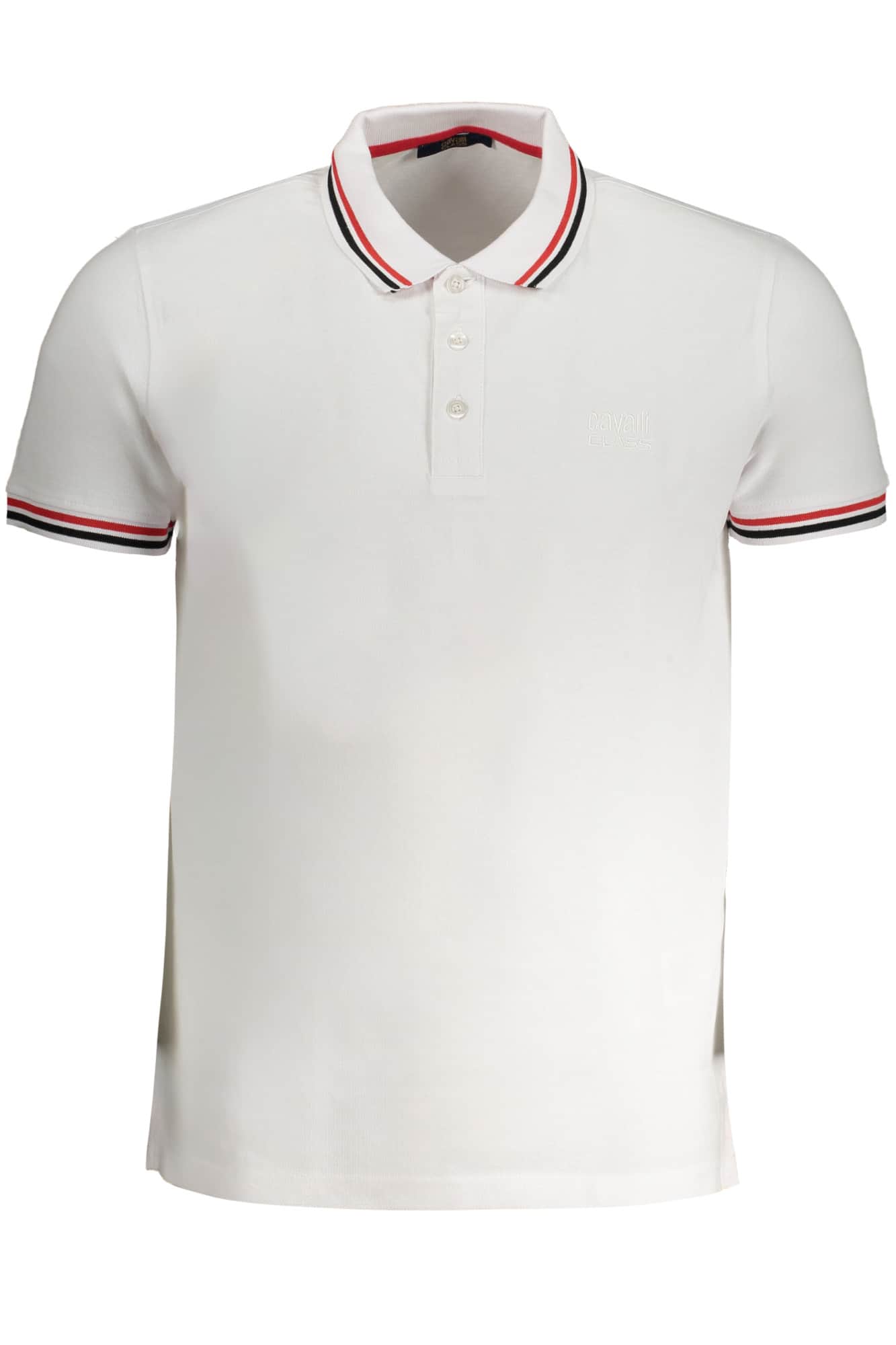 CAVALLI CLASS MEN'S SHORT SLEEVED POLO SHIRT BLACK