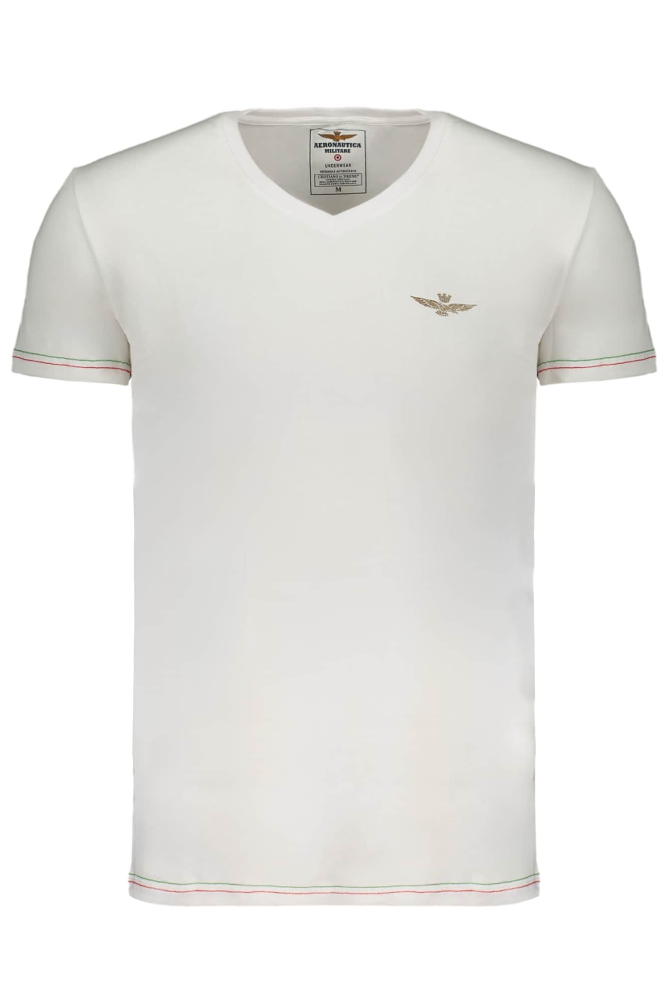 AERONAUTICA MILITARE MEN'S WHITE SHORT SLEEVE T-SHIRT