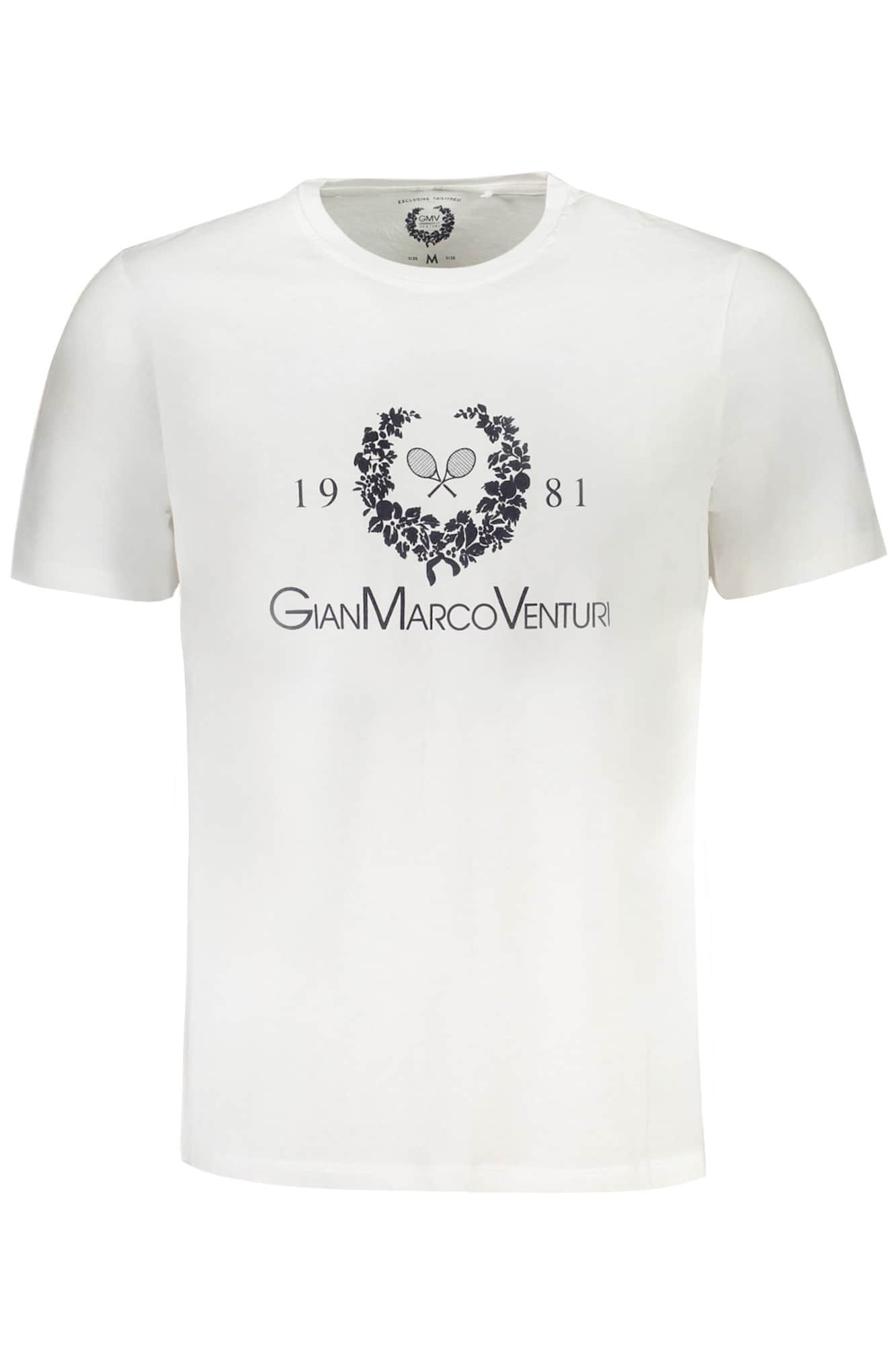 GIAN MARCO VENTURI MEN'S SHORT SLEEVED T-SHIRT BLUE