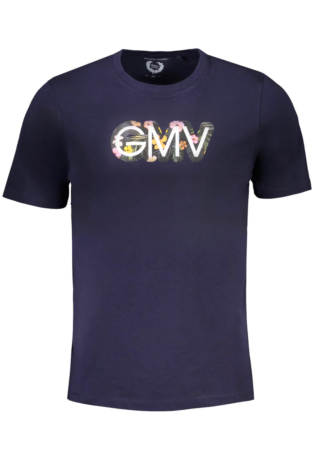 GIAN MARCO VENTURI MEN'S SHORT SLEEVED T-SHIRT BLUE