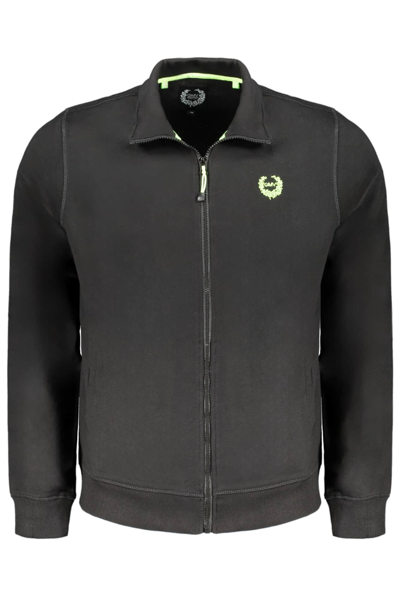 GIAN MARCO VENTURI MEN'S BLACK ZIP SWEATSHIRT