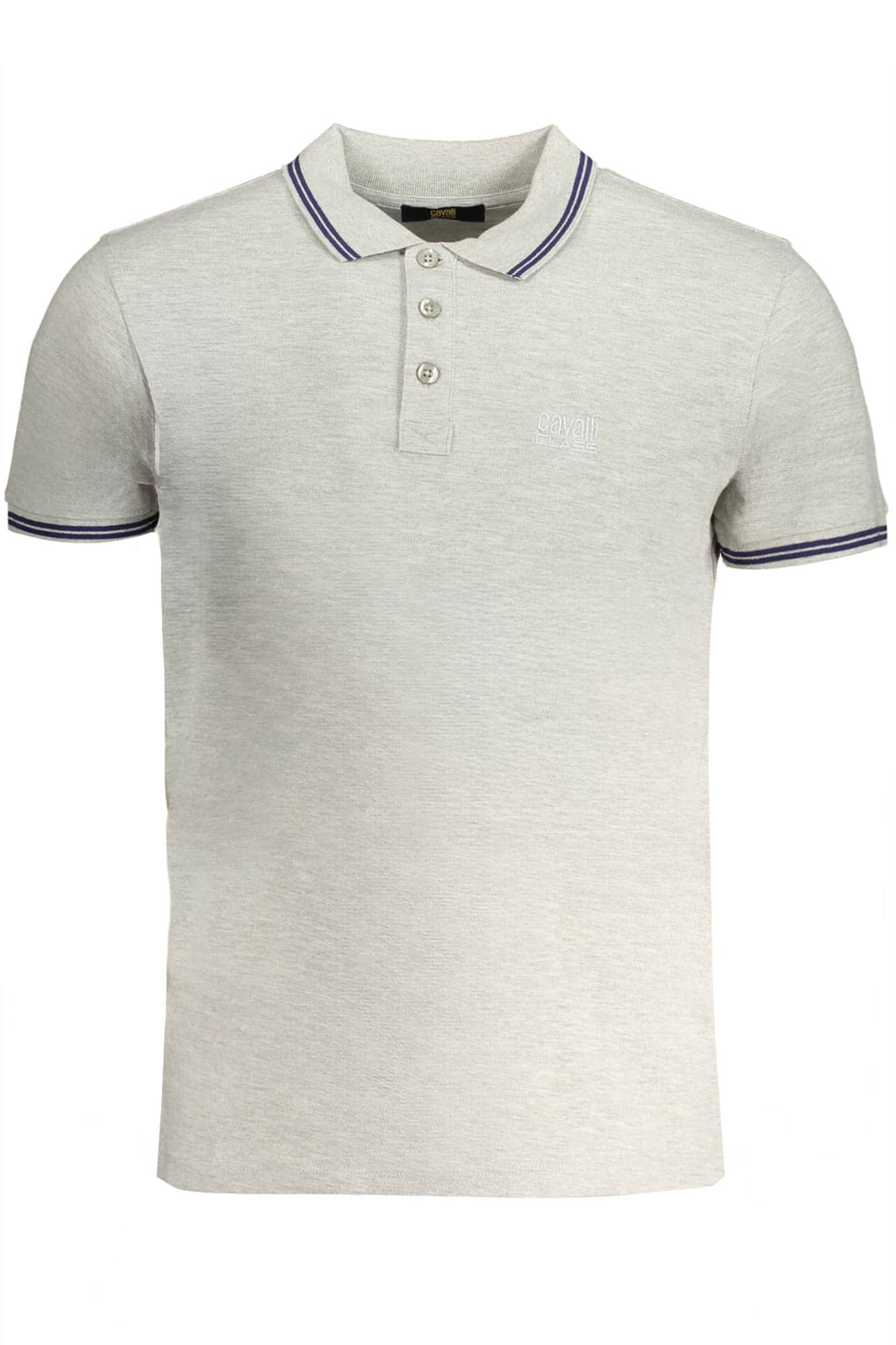 CAVALLI CLASS MEN'S SHORT SLEEVED POLO SHIRT BLACK