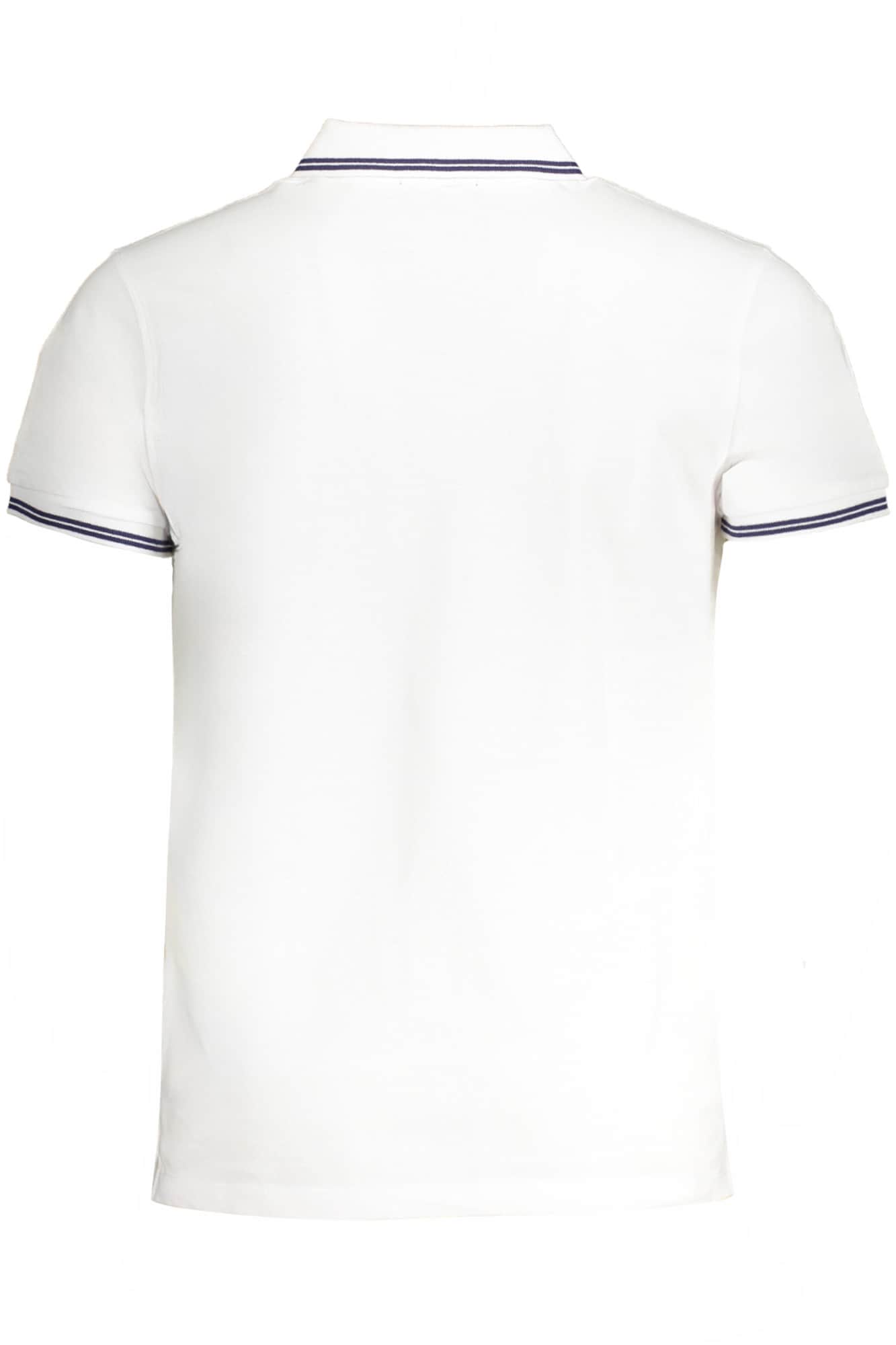 CAVALLI CLASS MEN'S WHITE SHORT SLEEVED POLO SHIRT