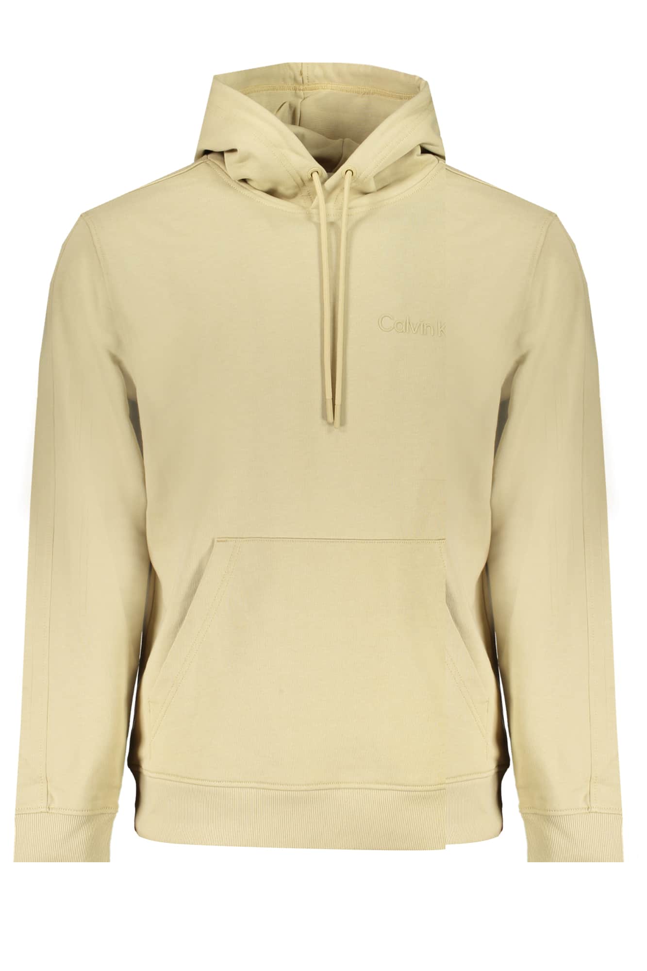 CALVIN KLEIN MEN'S BEIGE ZIPLESS SWEATSHIRT