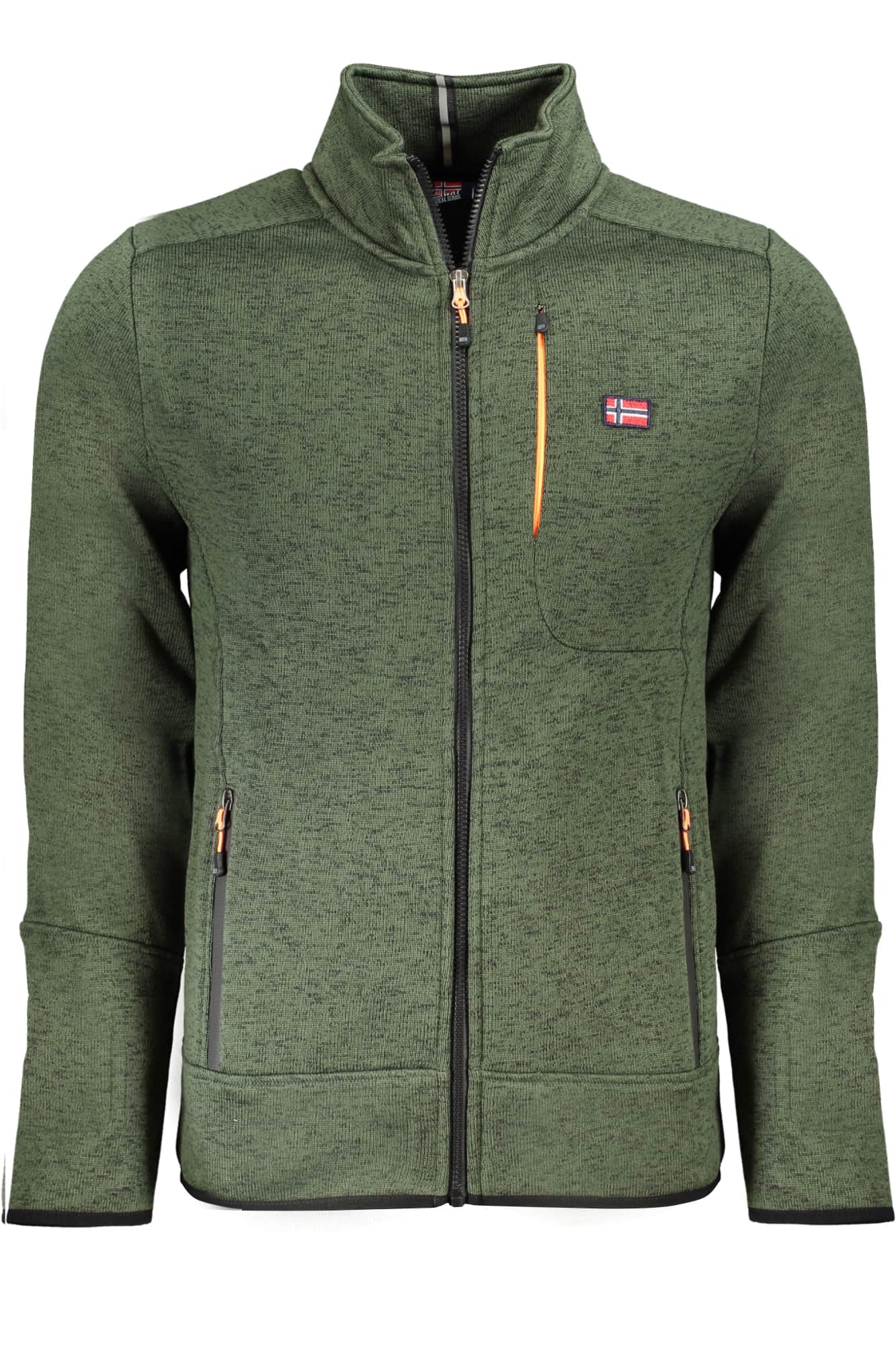 Norway 1963 heren met rits sweater groen