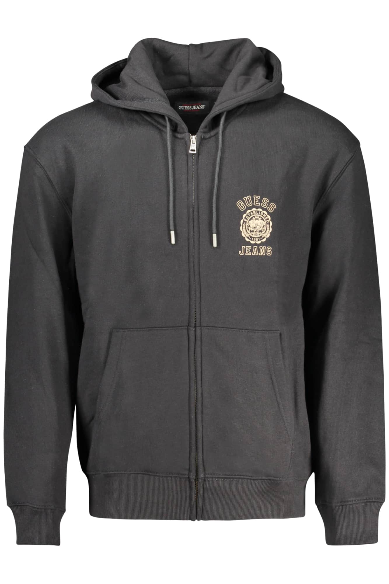 GUESS JEANS MEN'S ZIP-UP SWEATSHIRT BLACK
