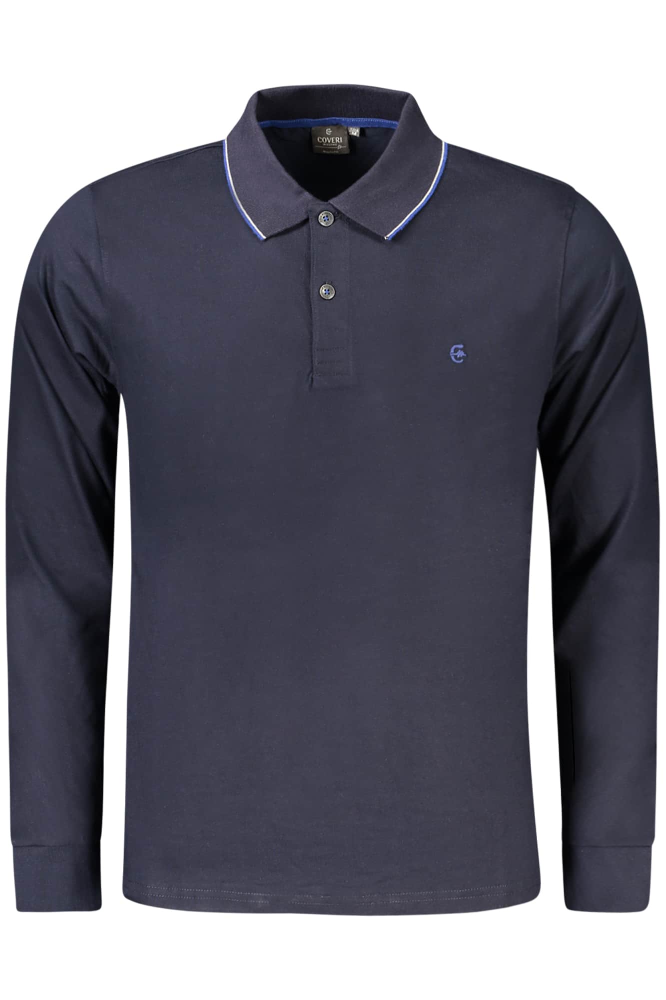 Coveri Moving polo lange mouw heren blauw