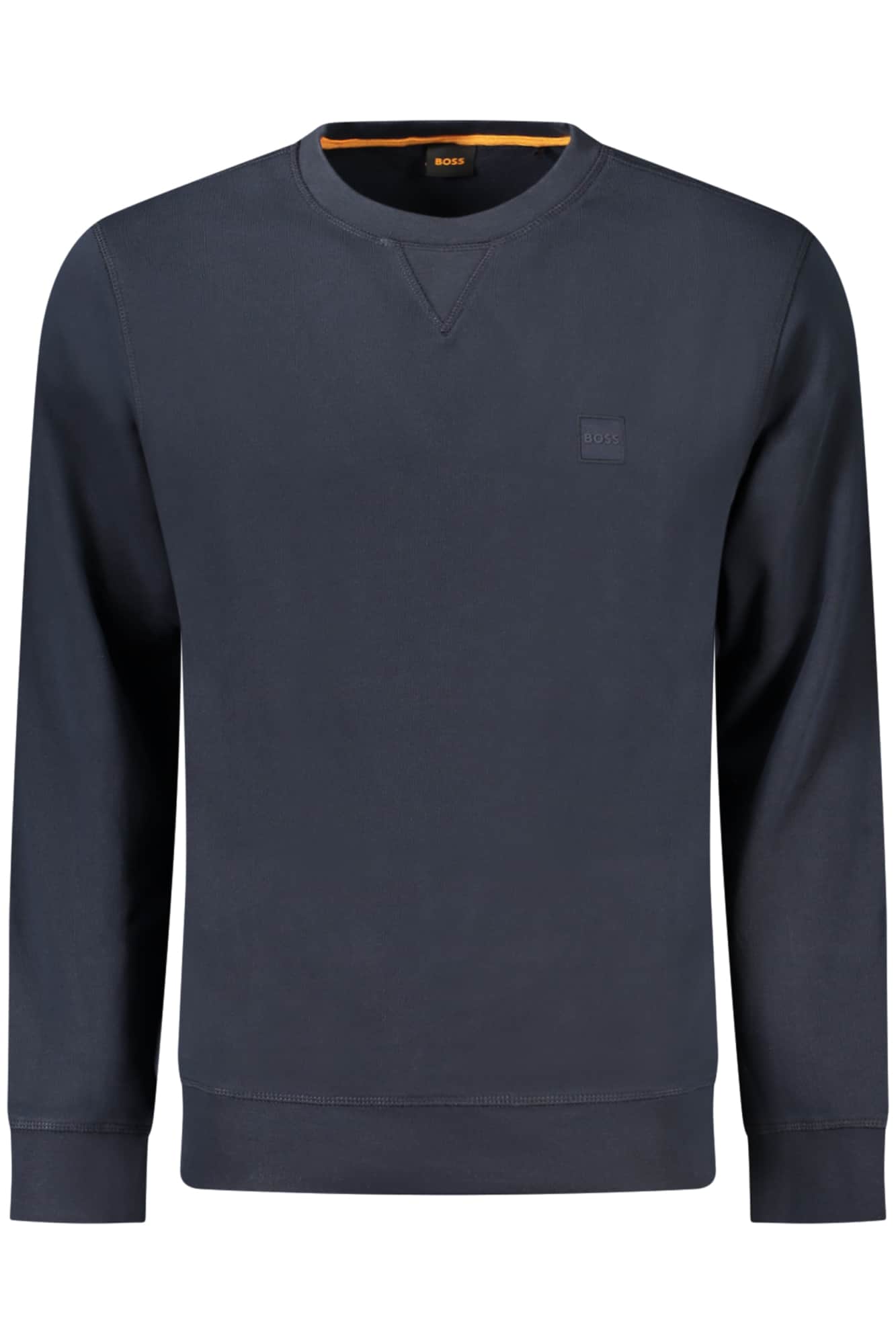 HUGO BOSS HEREN MET RITS SWEATER BLAUW