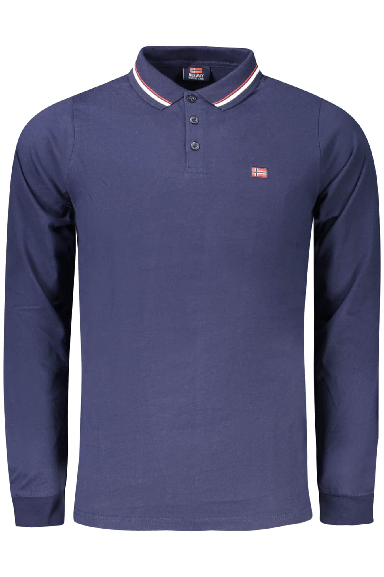 NORWAY 1963 HEREN'S LONG SLEEVE POLO SHIRT BLUE